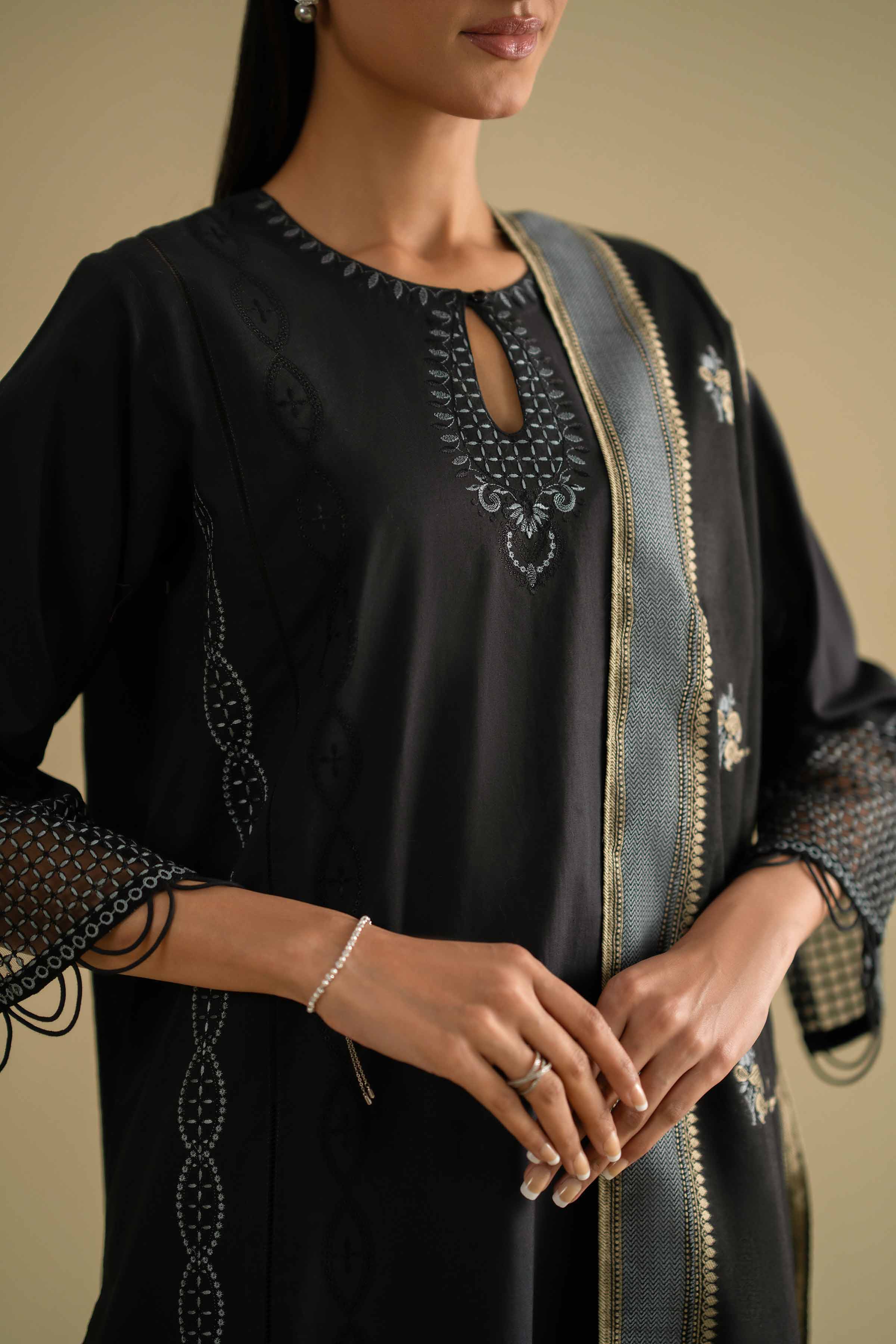 3 Piece - Embroidered Suit - KFE26-82