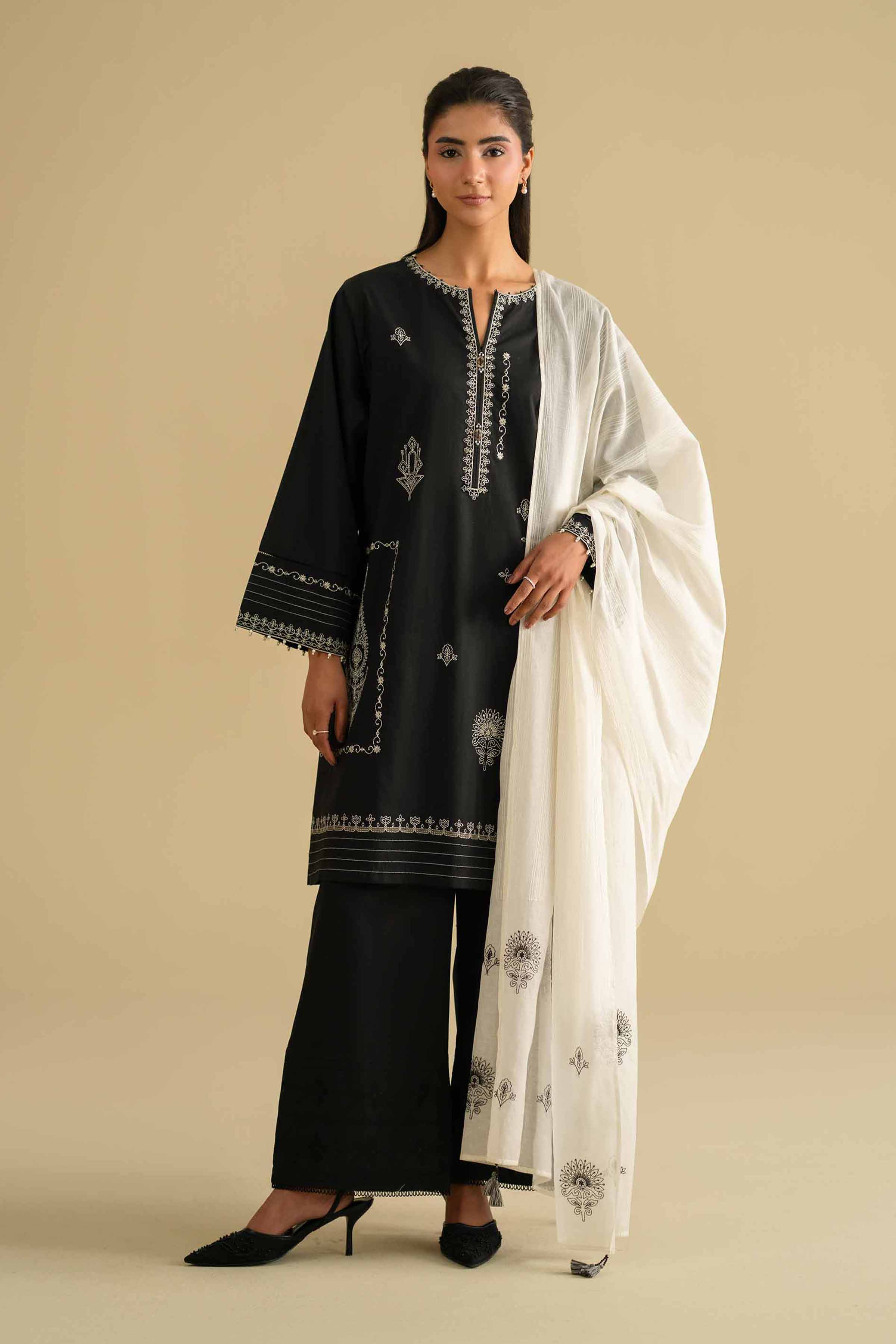 3 Piece - Embroidered Suit - KFE26-84