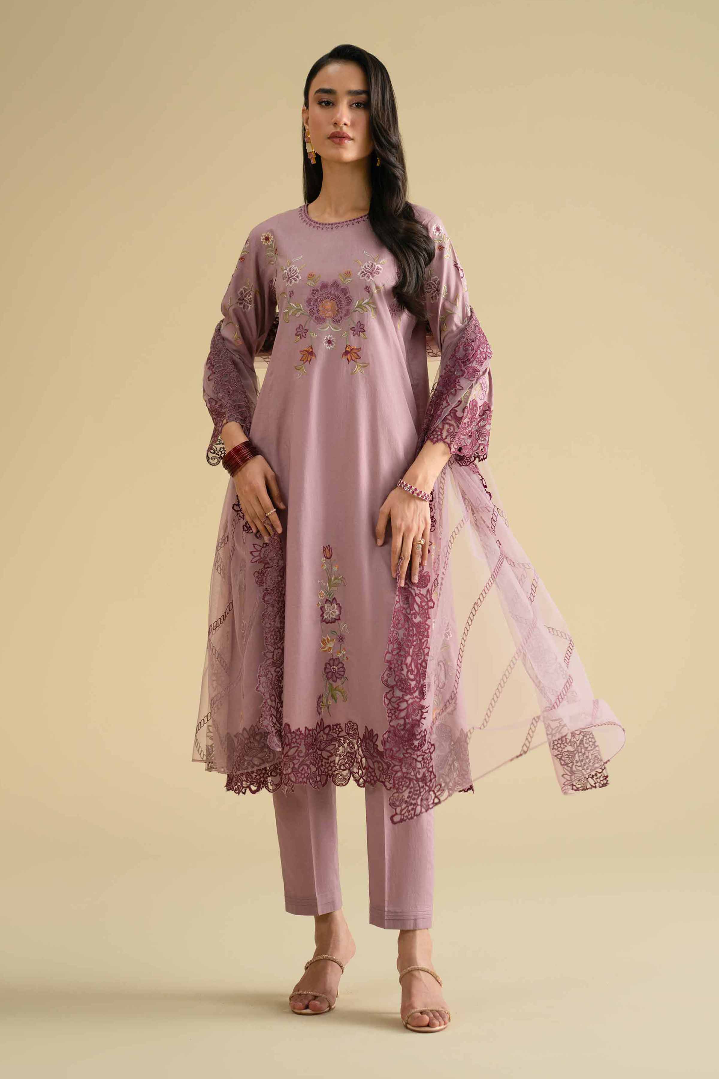 3 Piece - Embroidered Suit - KFE26-86