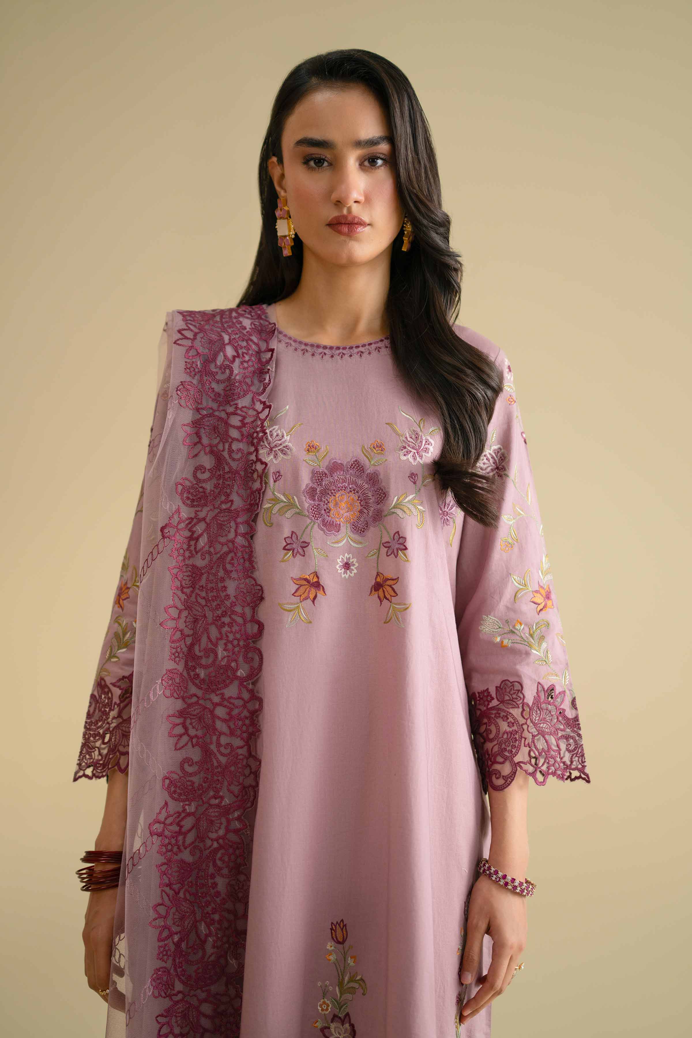 3 Piece - Embroidered Suit - KFE26-86