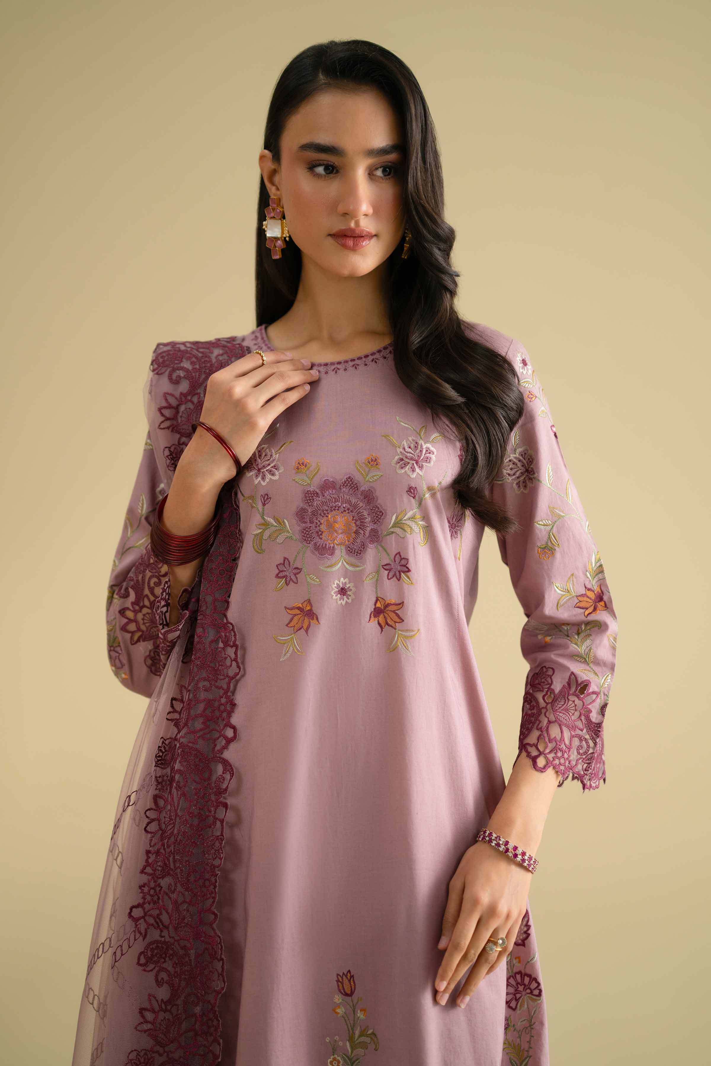 3 Piece - Embroidered Suit - KFE26-86