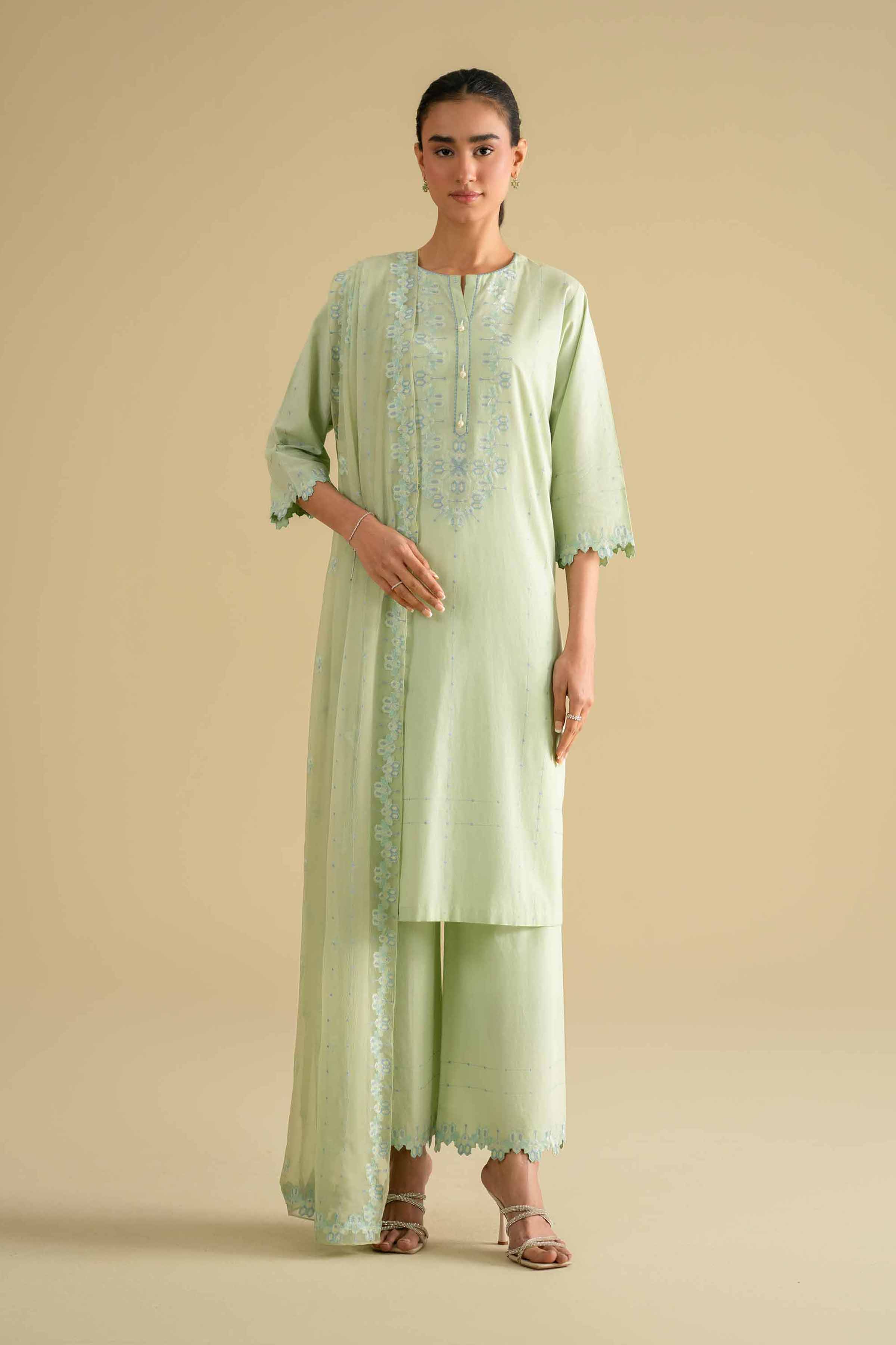 3 Piece - Embroidered Suit - KFE26-93