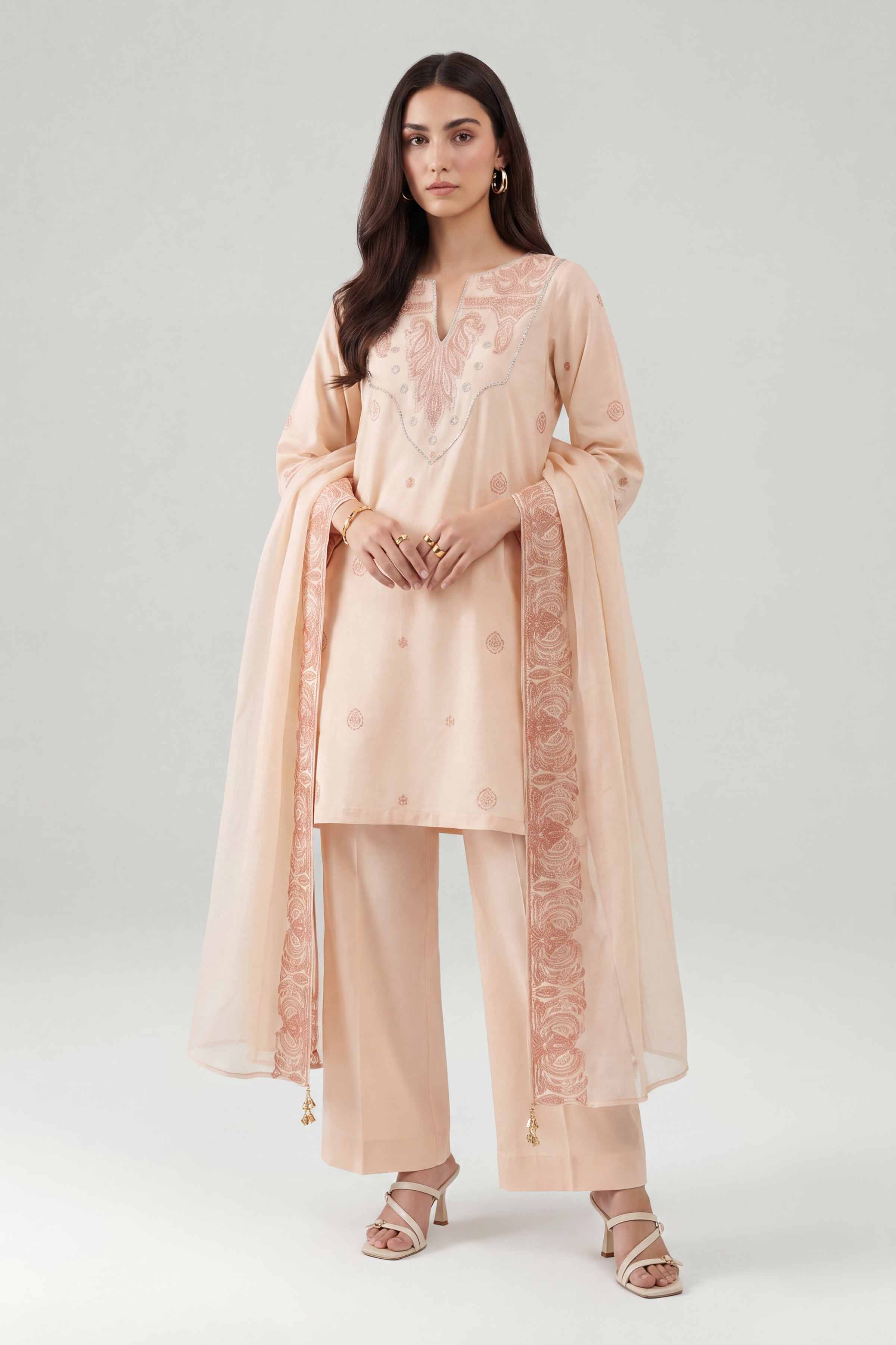 3 Piece - Embroidered Suit - KFE26-96