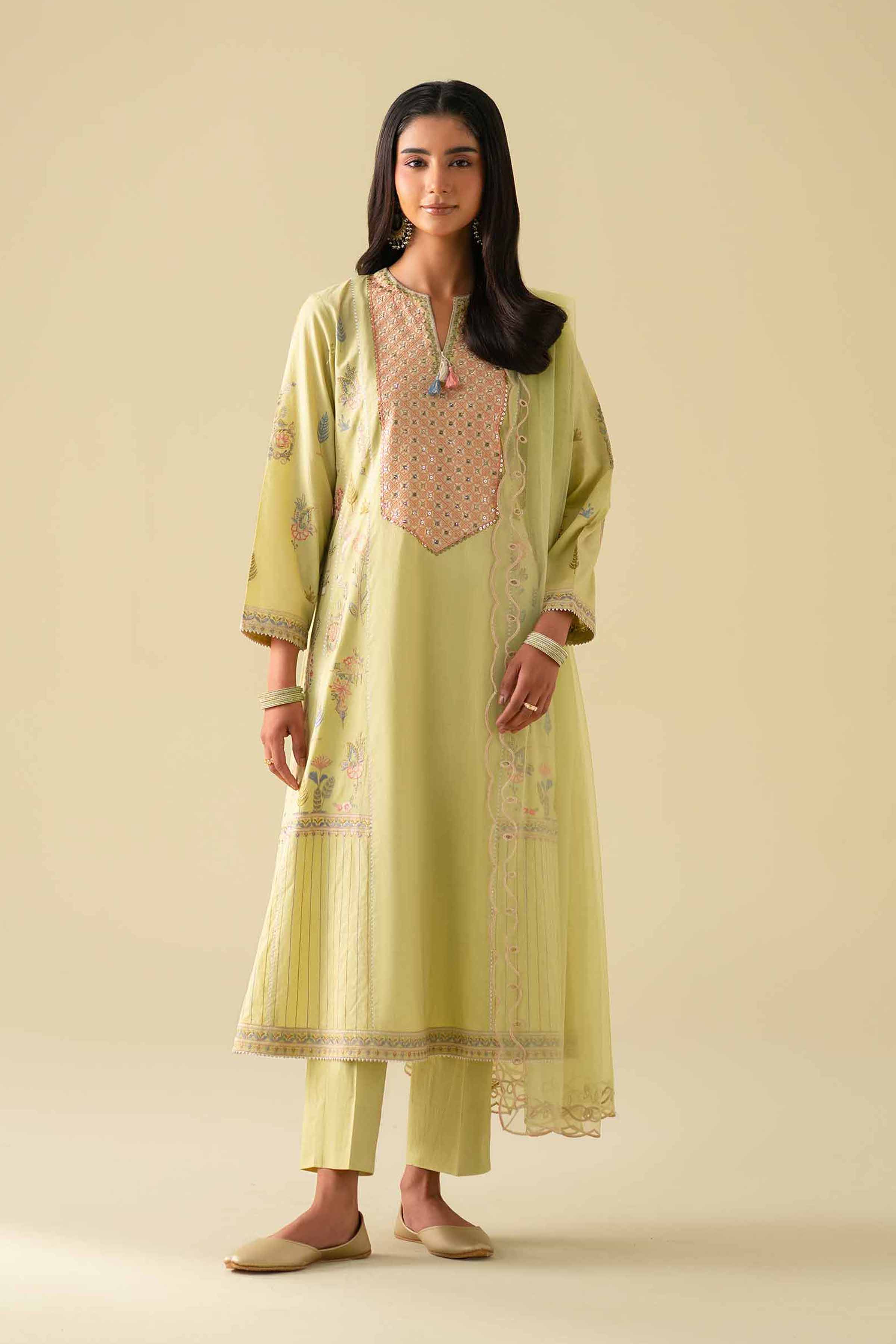 3 Piece - Embroidered Suit - KFE26-98
