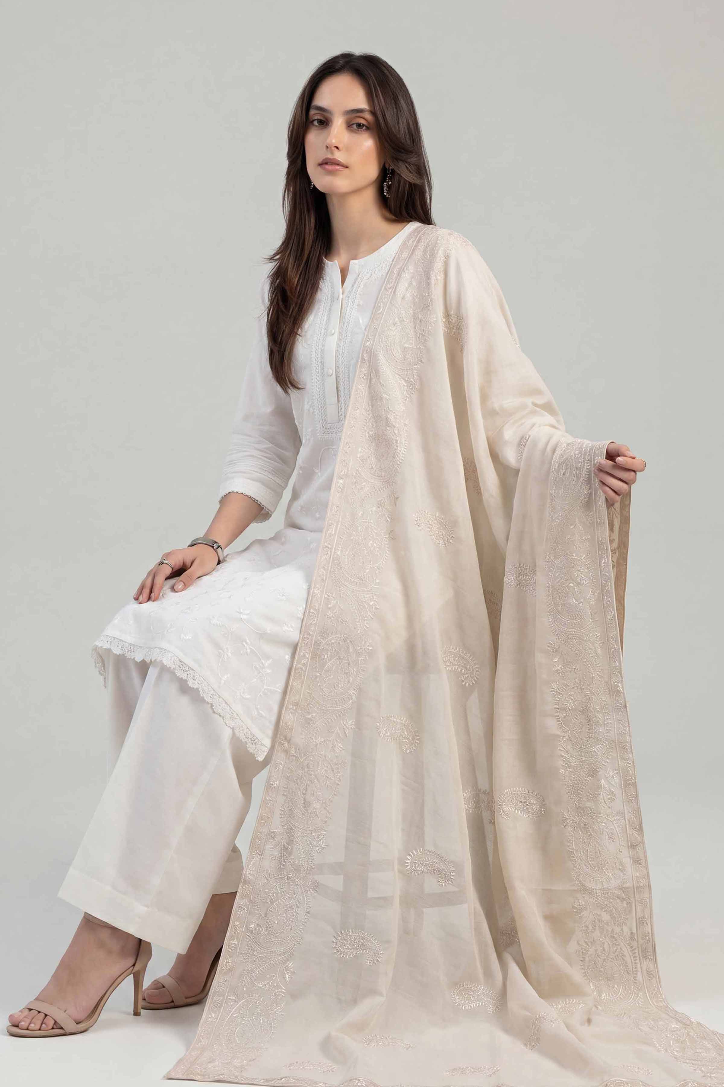Embroidered Dupatta - KFS26-84