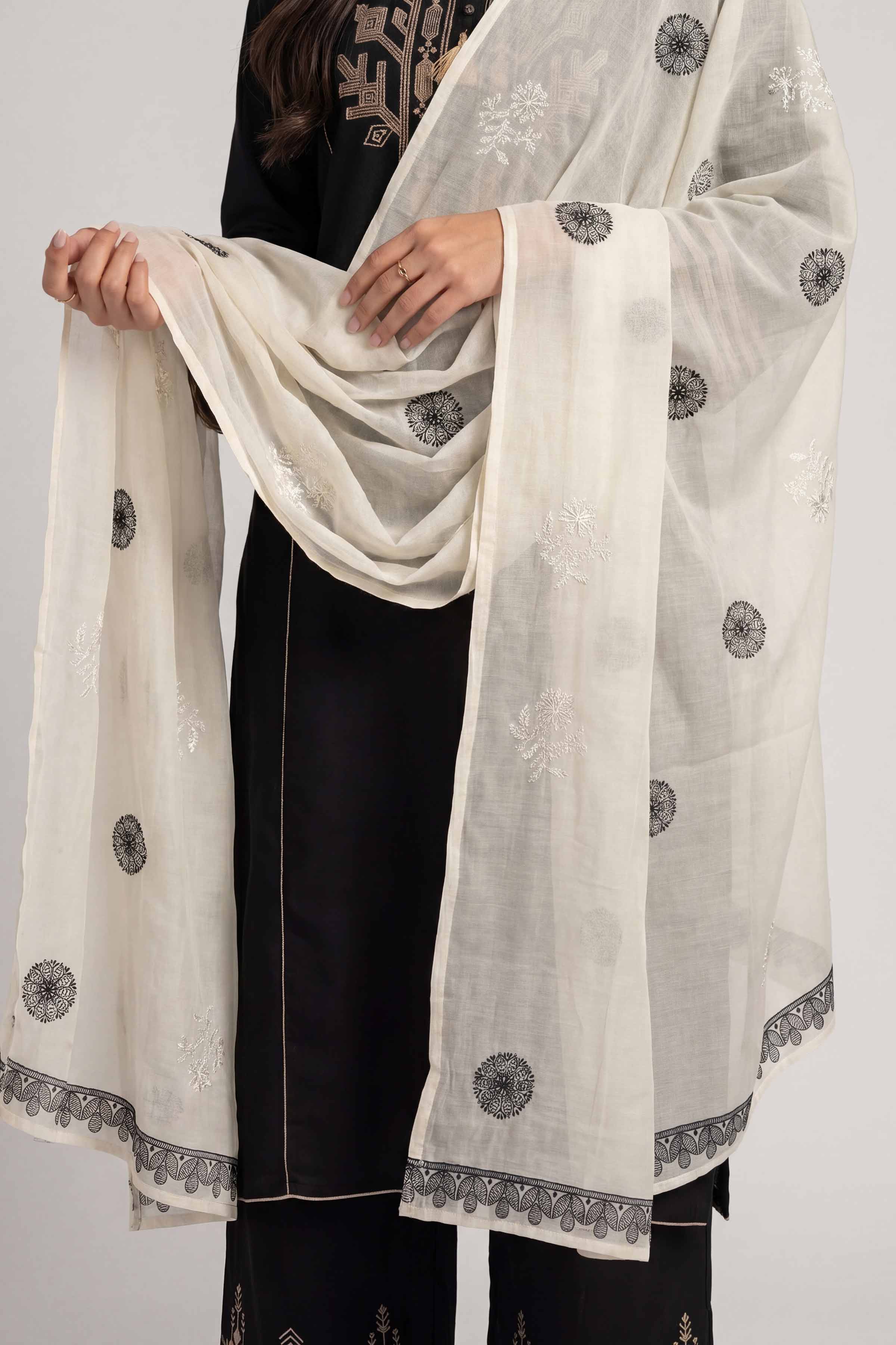 Embroidered Dupatta - KFS26-89