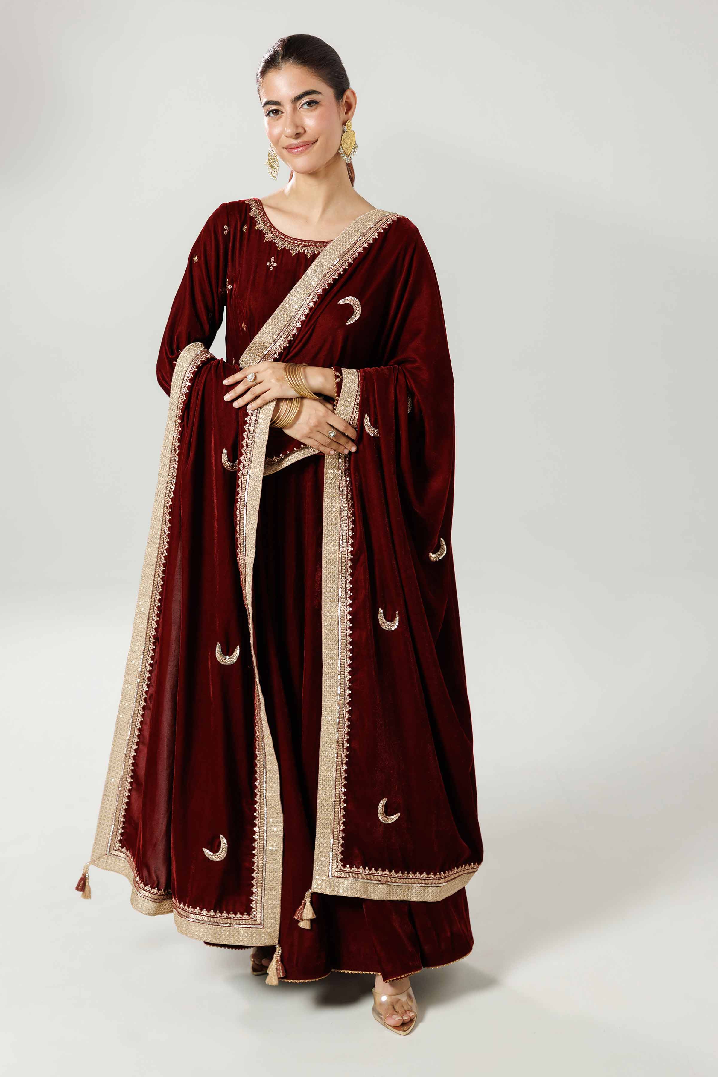 Embroidered Dupatta - KFW25-47