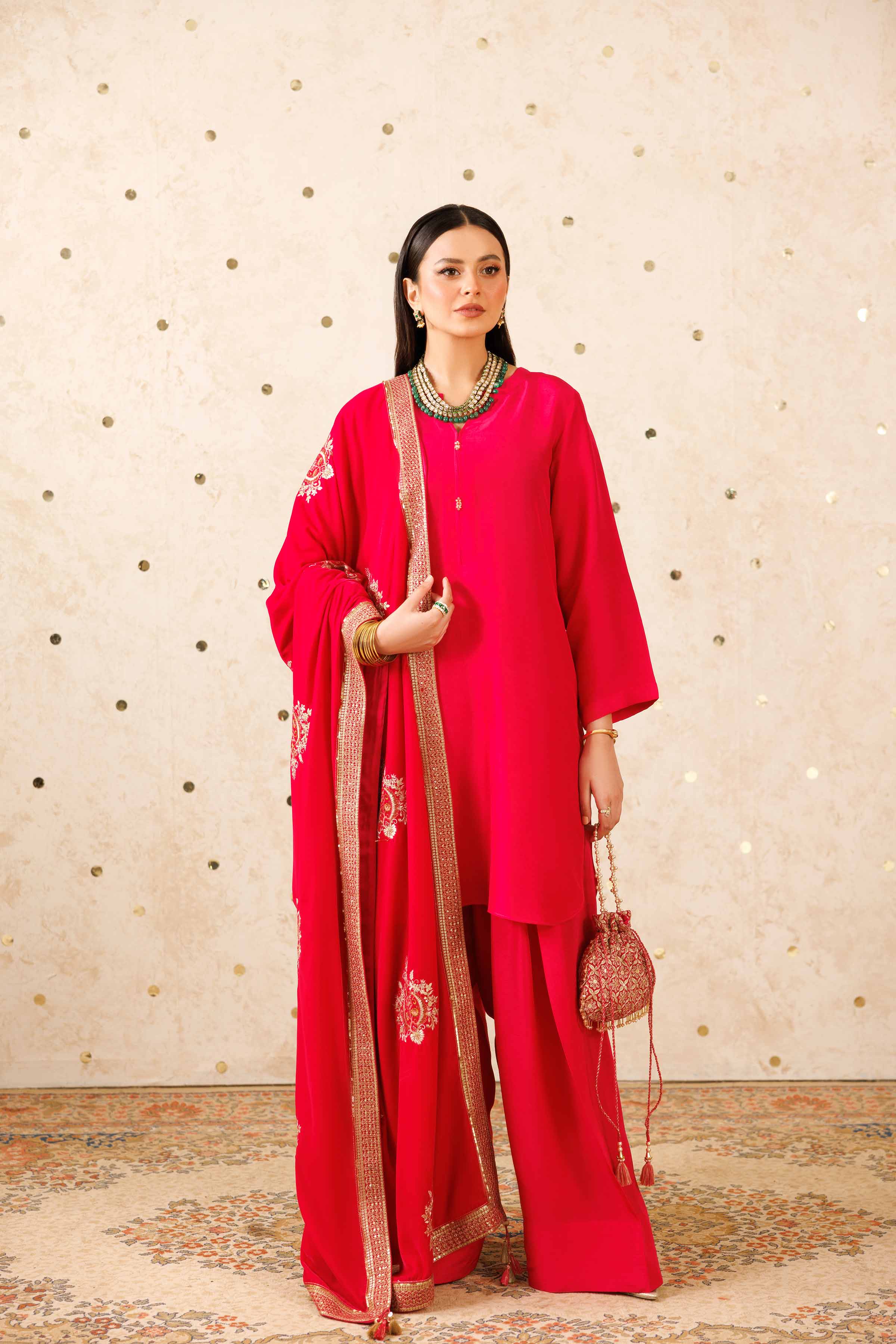 Embroidered Shawl - KFW25-53