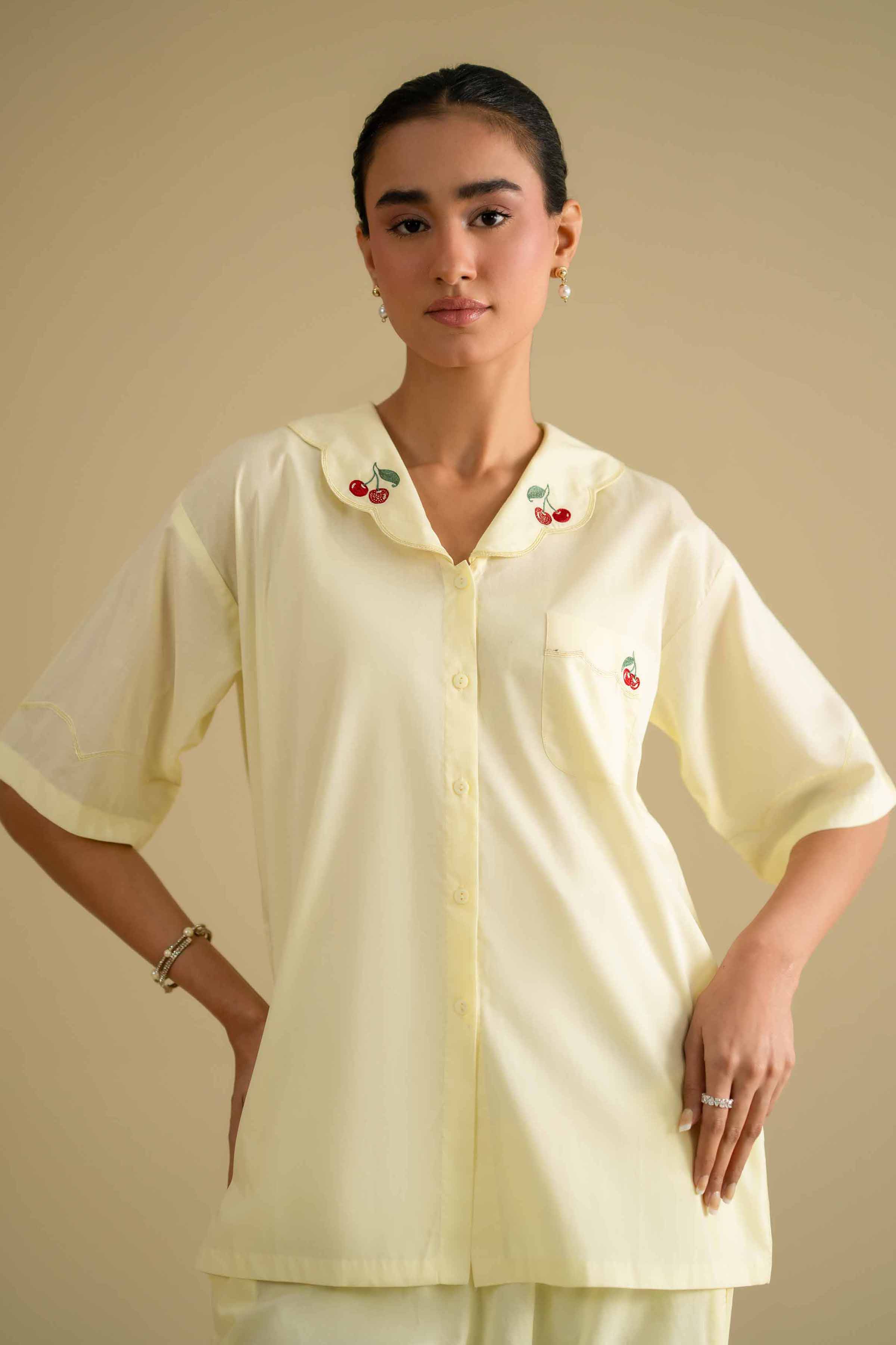 2 Piece - Embroidered Loungewear - KLS26-06