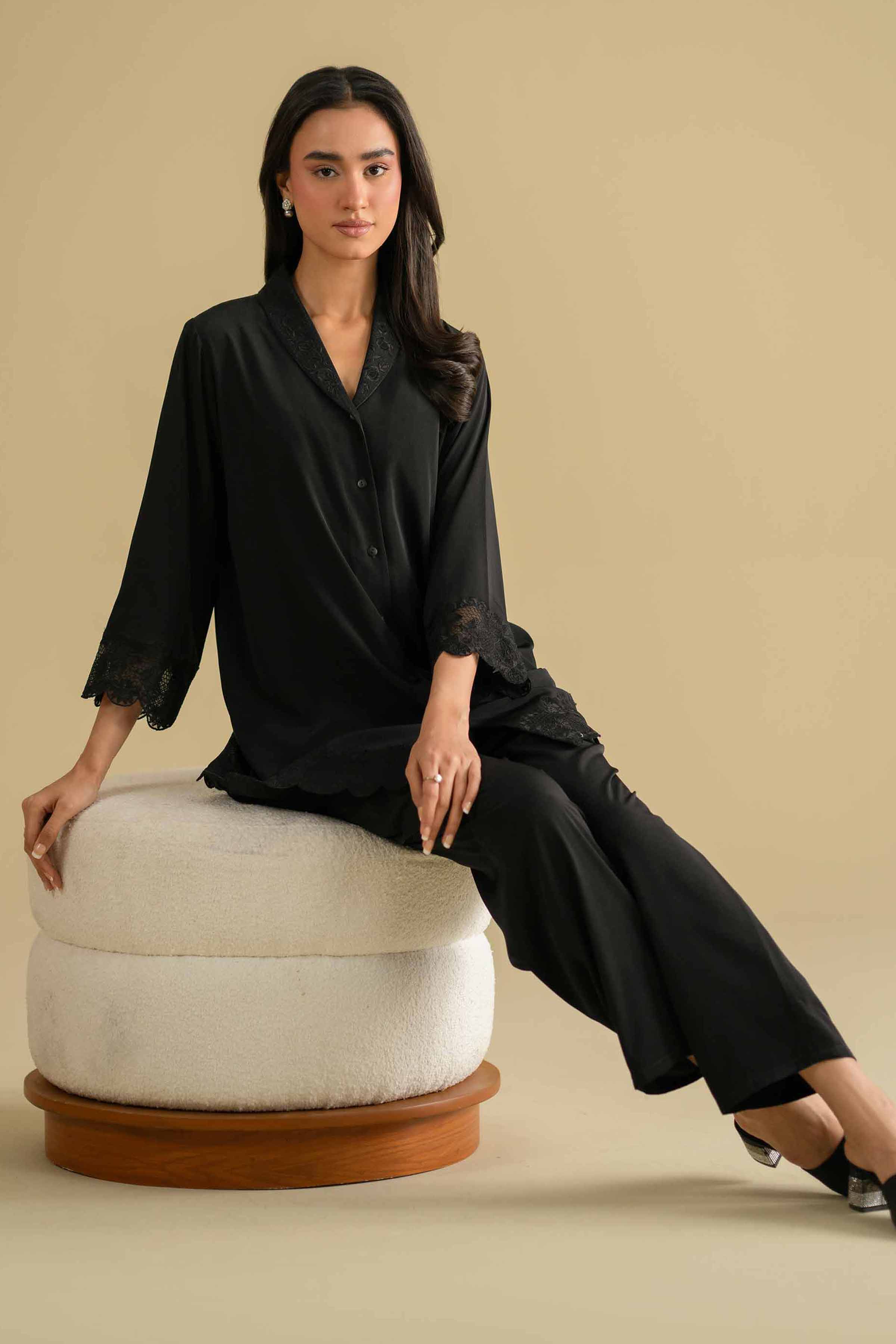 2 Piece - Embroidered Loungewear - KLS26-08