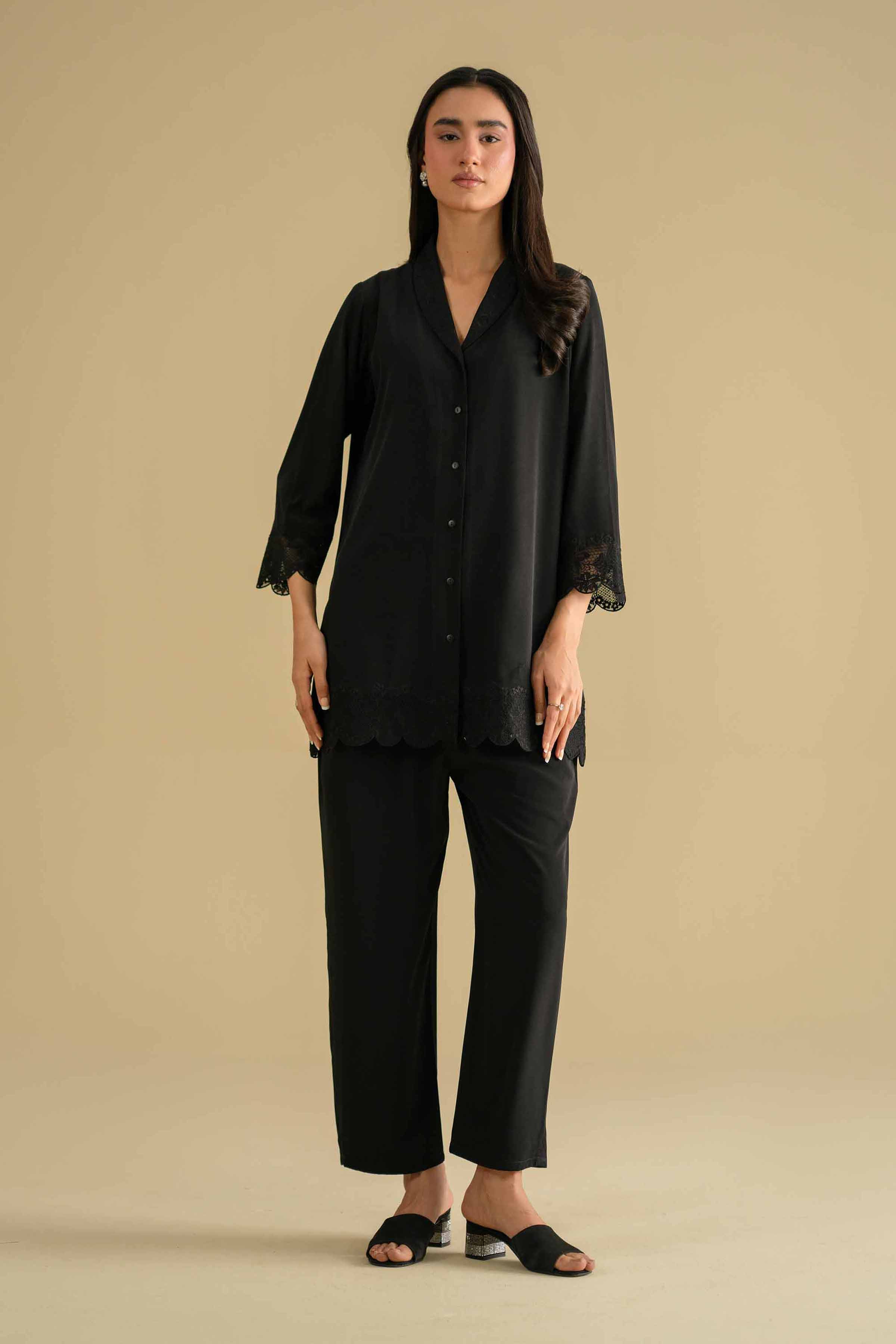 2 Piece - Embroidered Loungewear - KLS26-08