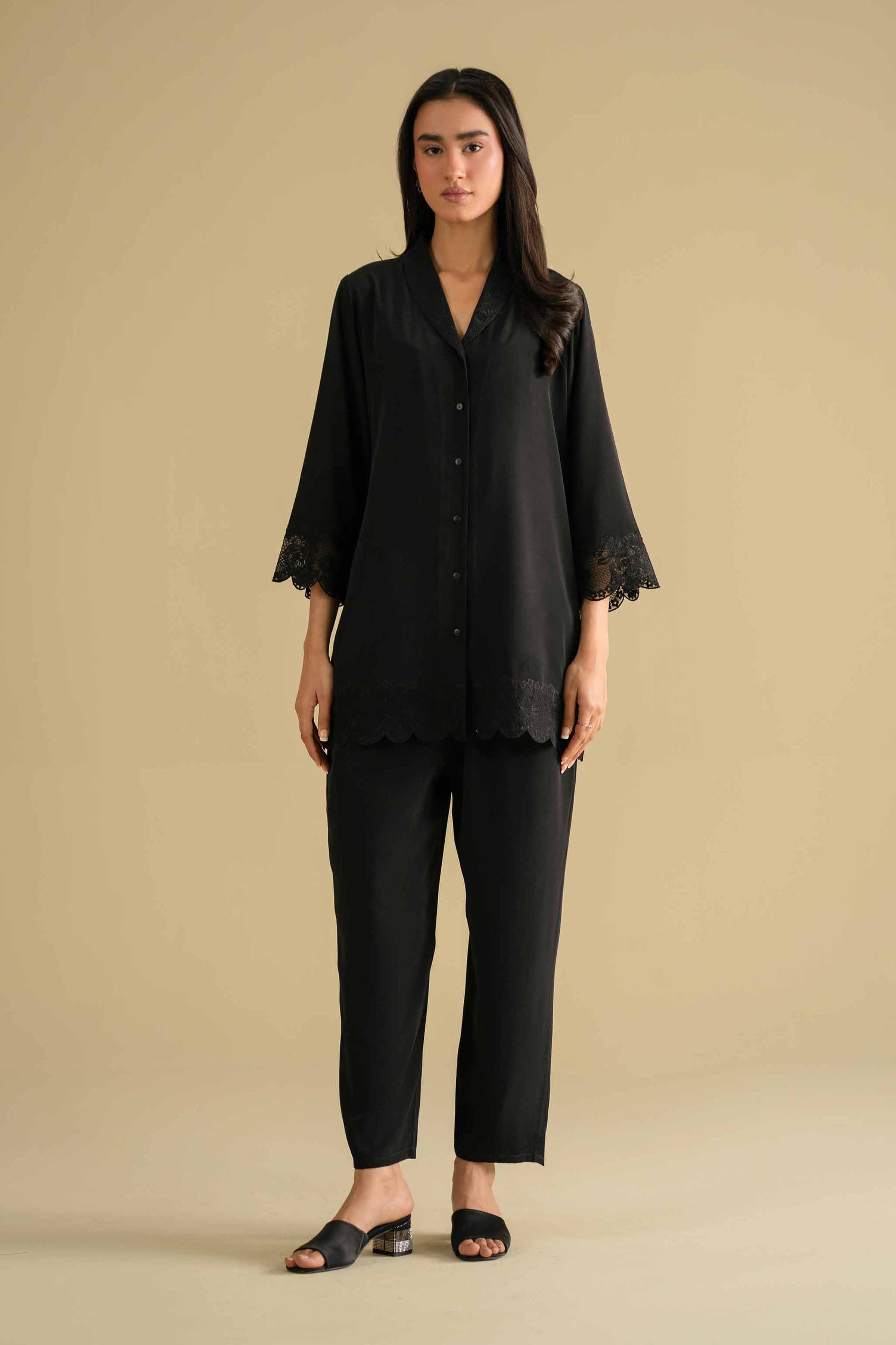 2 Piece - Embroidered Loungewear - KLS26-08