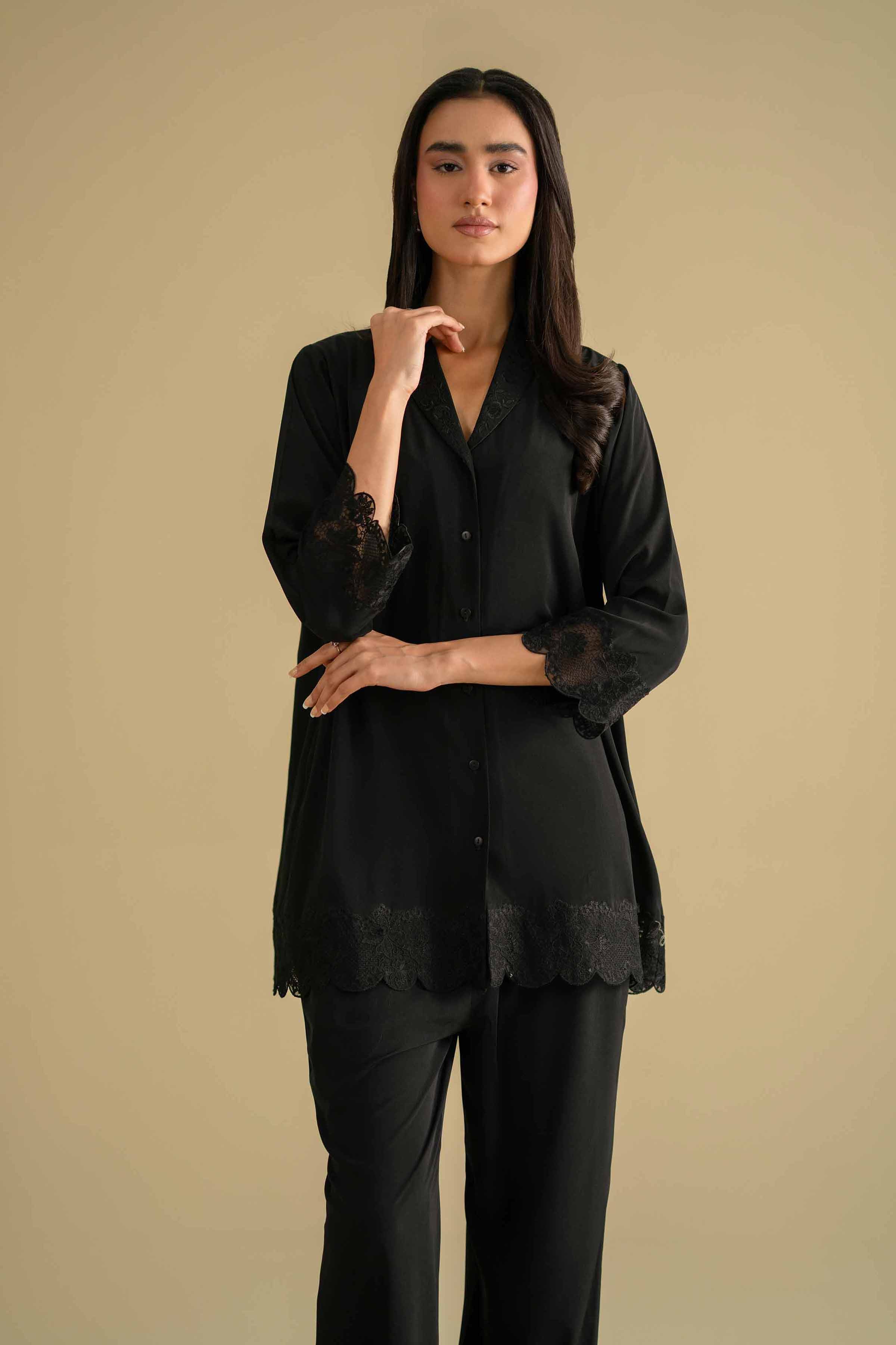2 Piece - Embroidered Loungewear - KLS26-08