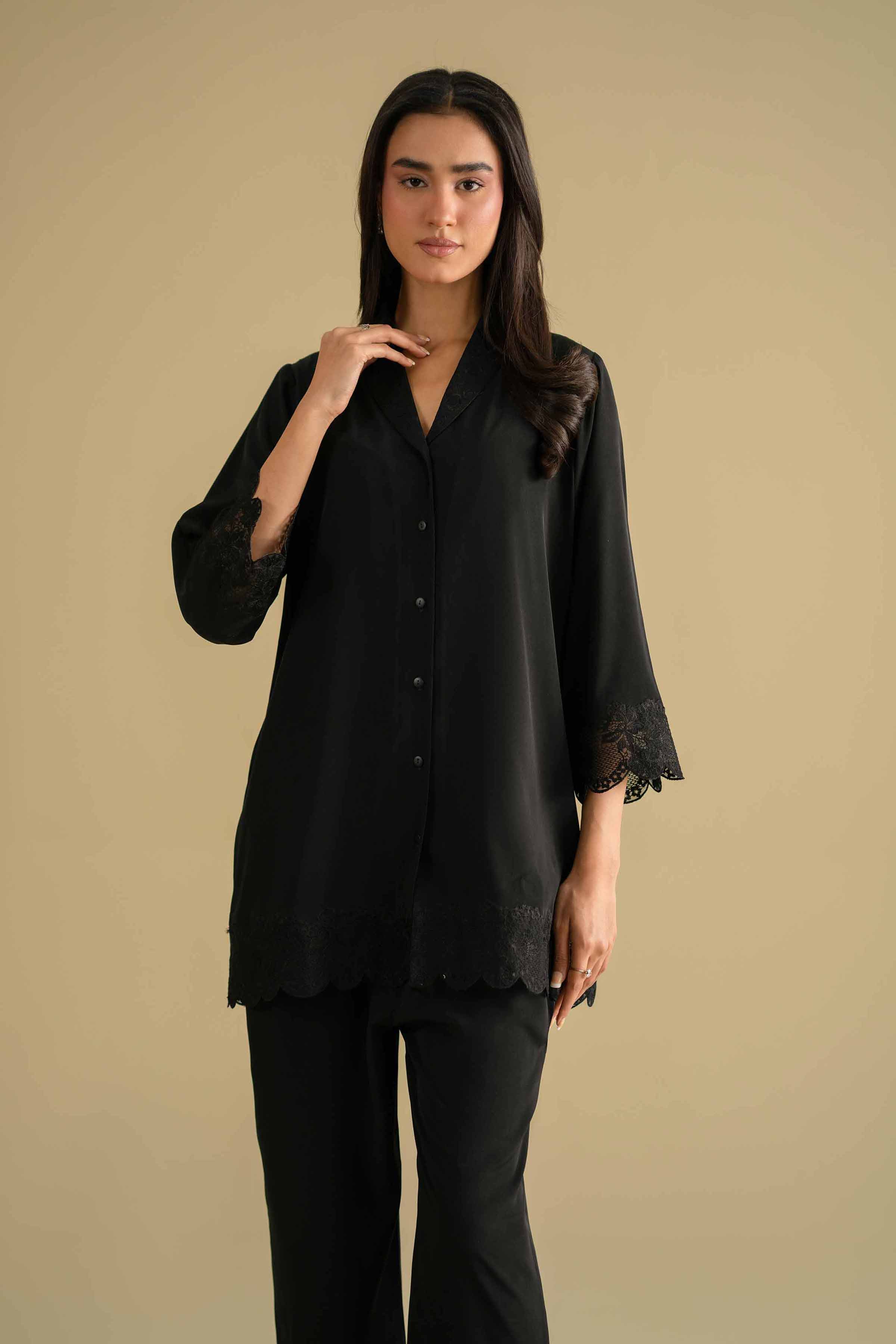 2 Piece - Embroidered Loungewear - KLS26-08