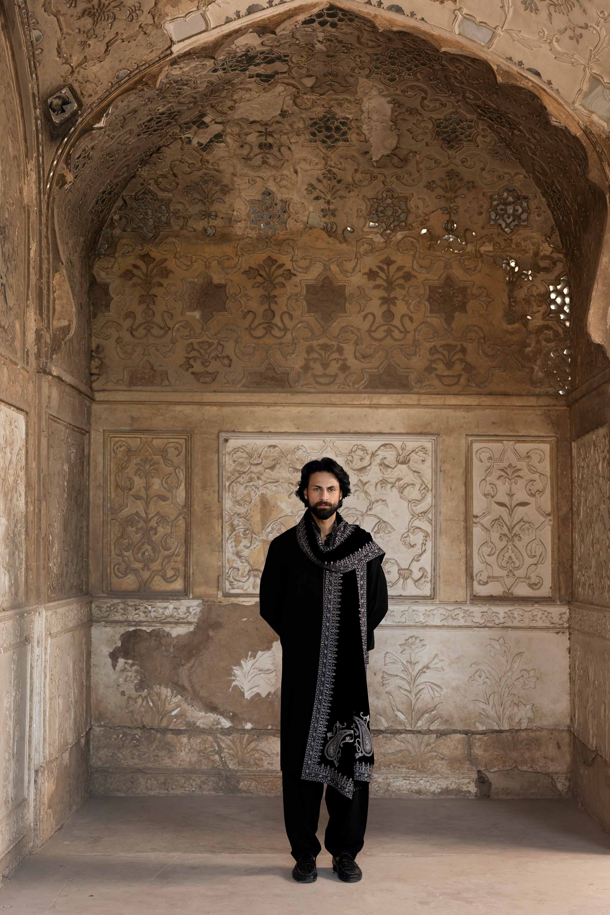 Embroidered Shawl - KNW25-10