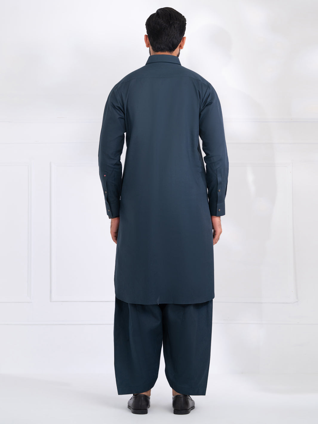 Teal Blended Kameez Shalwar - ALWA-KS-566