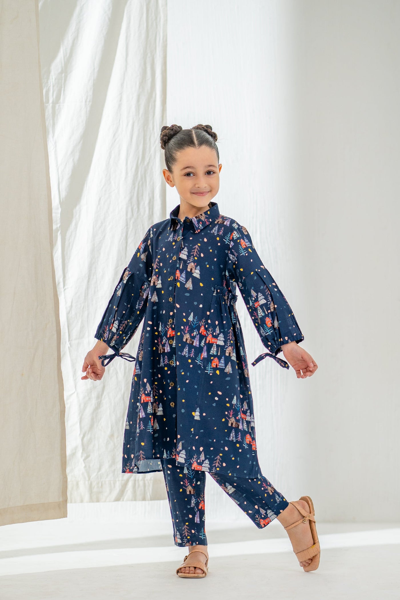 3 Piece Embroidered Linen Suit