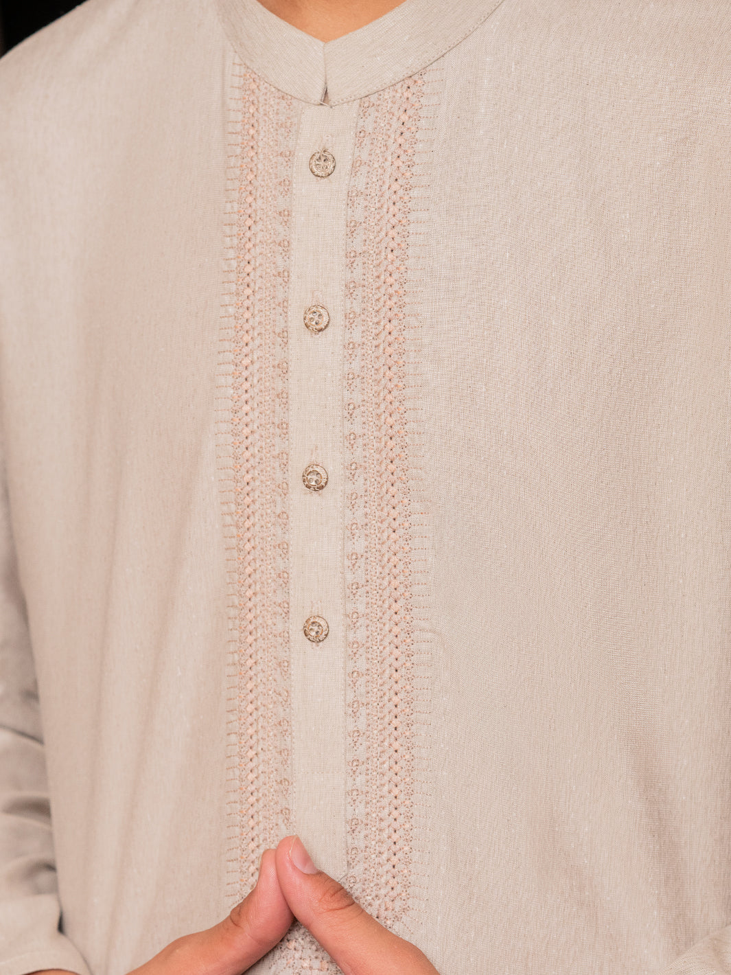 Beige Blended Kurta Trousers - ALT-KT-083