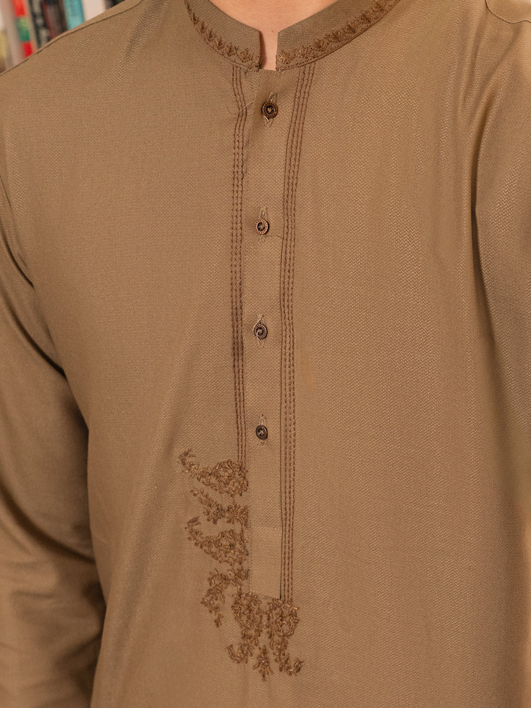 Olive Blended Kurta Trousers - ALT-KT-086B