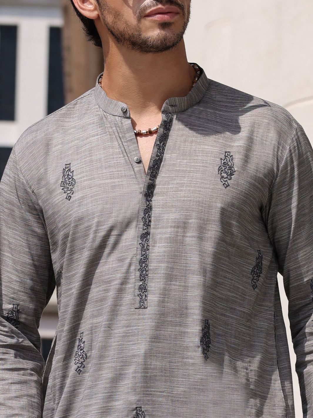 Grey Cotton Kurta Trouser - AL-KT-2932