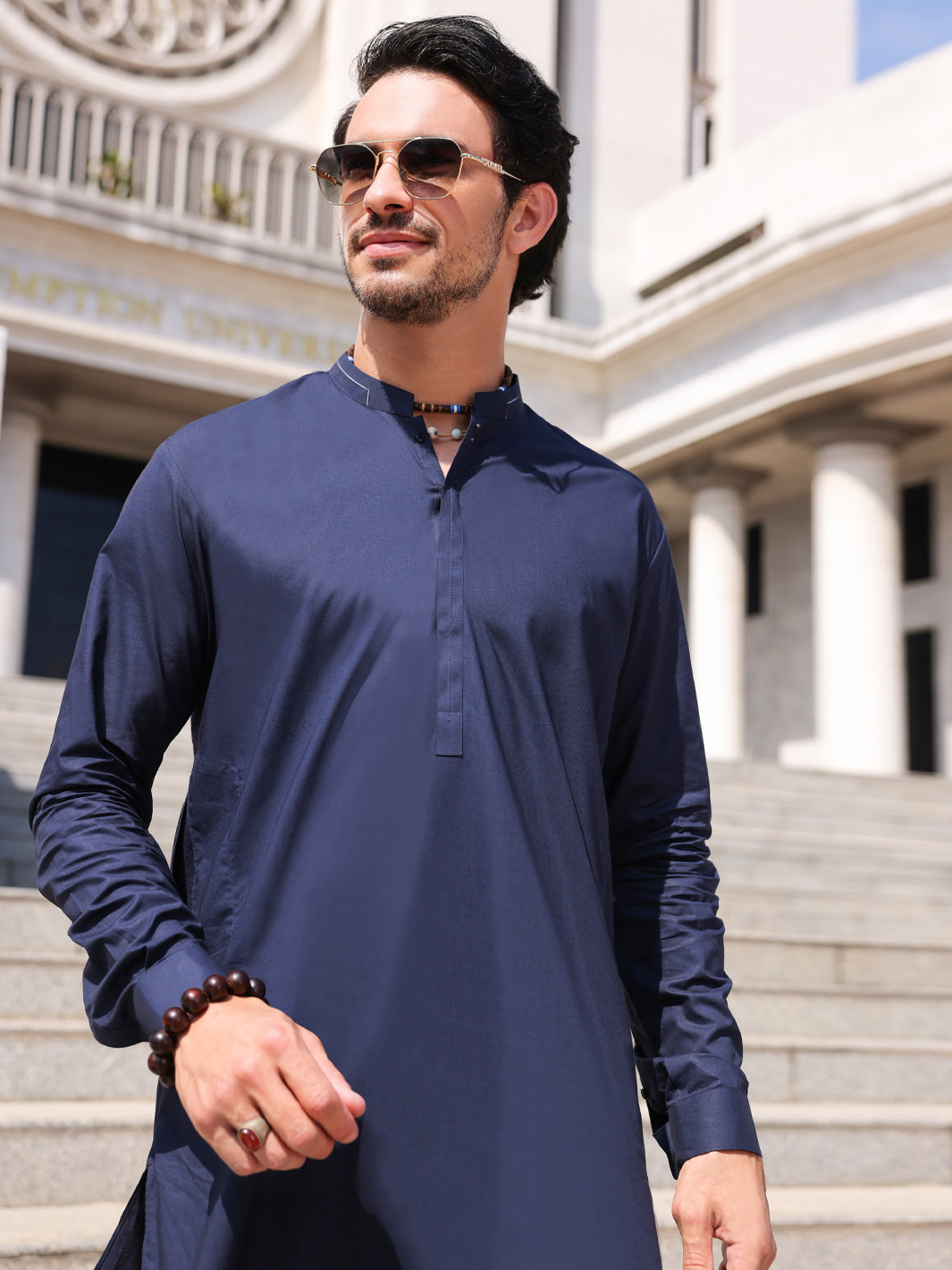 Blue Cotton Kurta Trouser - AL-KT-2980