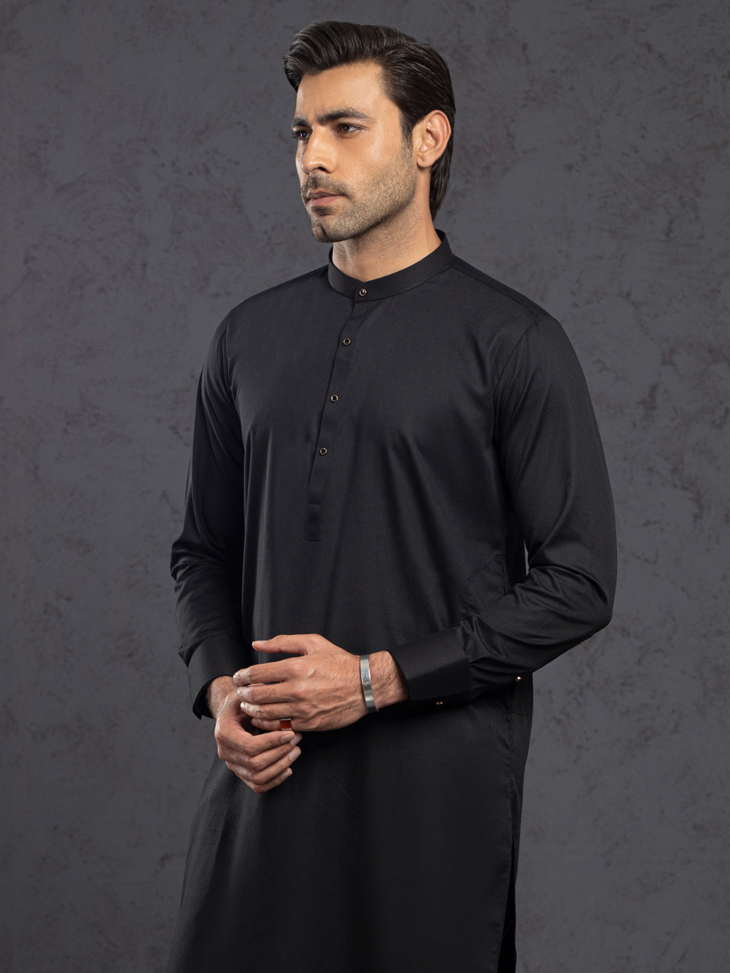 Black Plain Kurta Trousers - ALET-KT-3004-R1