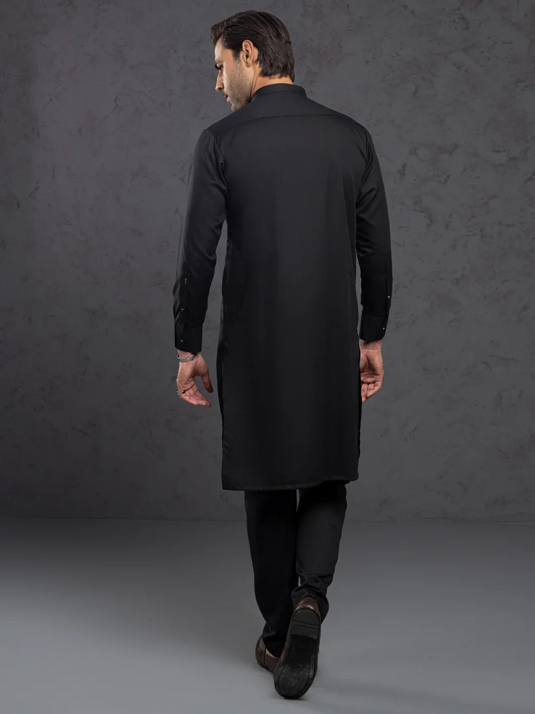 Black Plain Kurta Trouser - ALET-KT-3004-R3