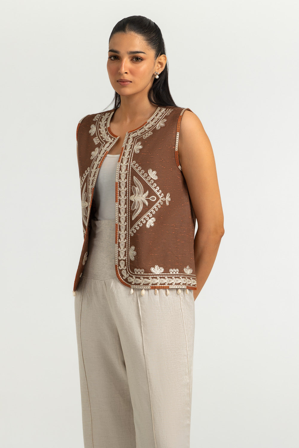 Karandi Embroidered Waistcoat