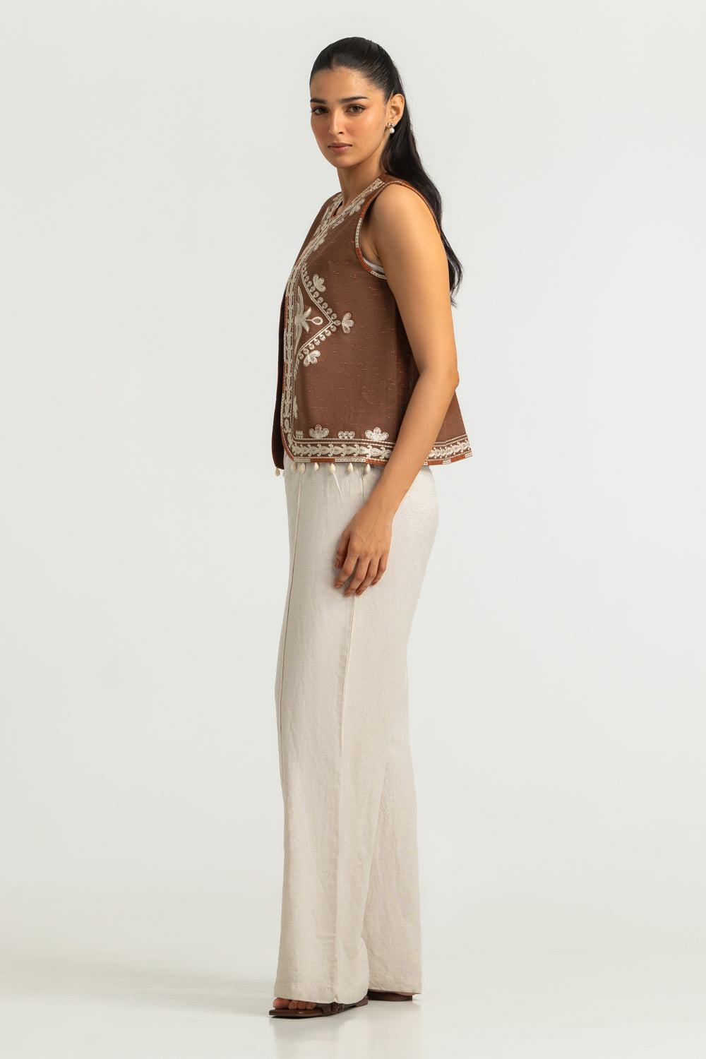 Karandi Embroidered Waistcoat