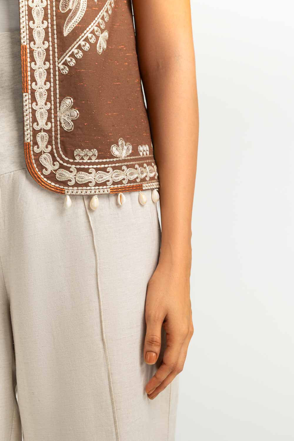 Karandi Embroidered Waistcoat