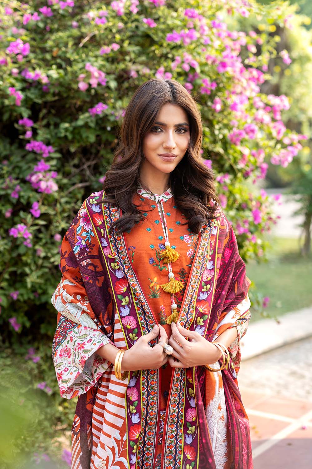 3 Piece Printed Khaddar Suit