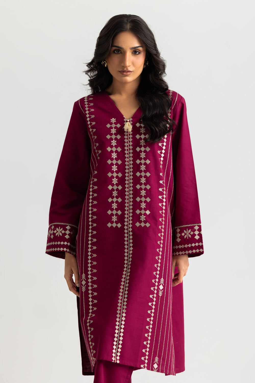 Khaddar Embroidered Co-Ord-Set