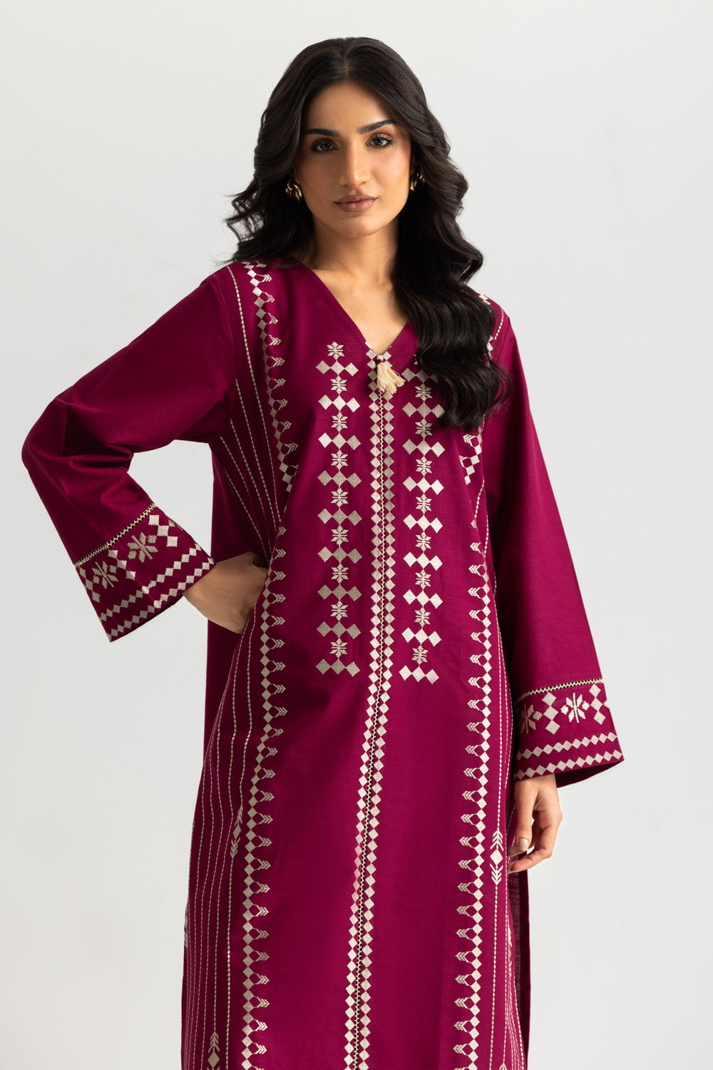Khaddar Embroidered Co-Ord-Set