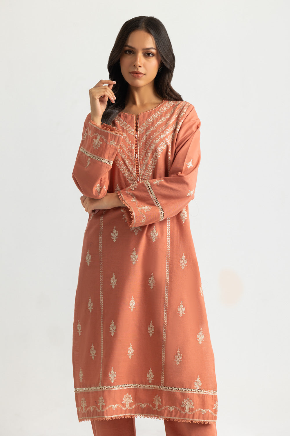 Khaddar Embroidered Co-Ord Set