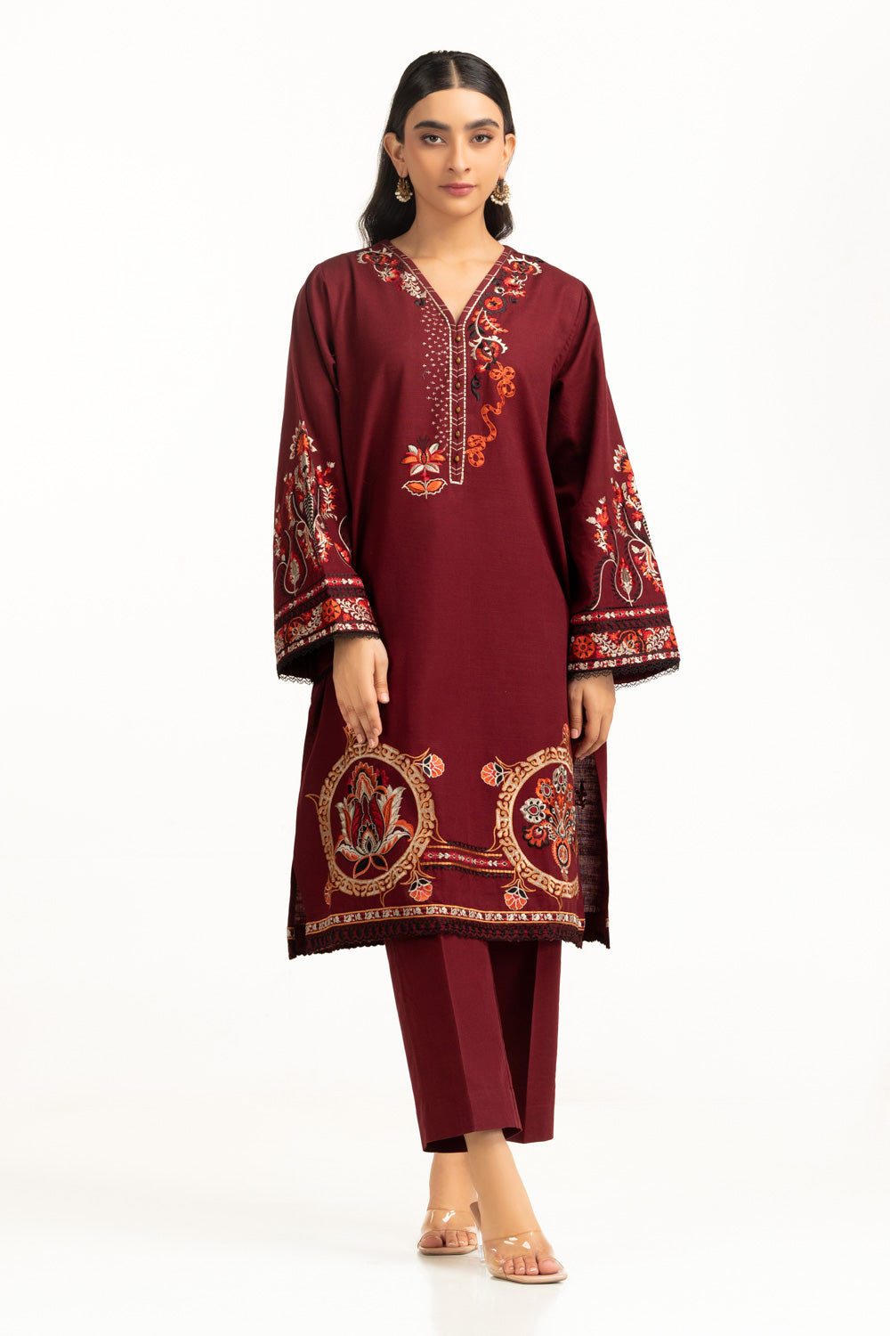 Khaddar Embroidered Co-Ord Set