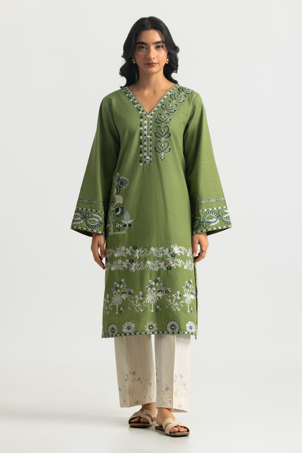 Khaddar Embroidered Co-Ord Set