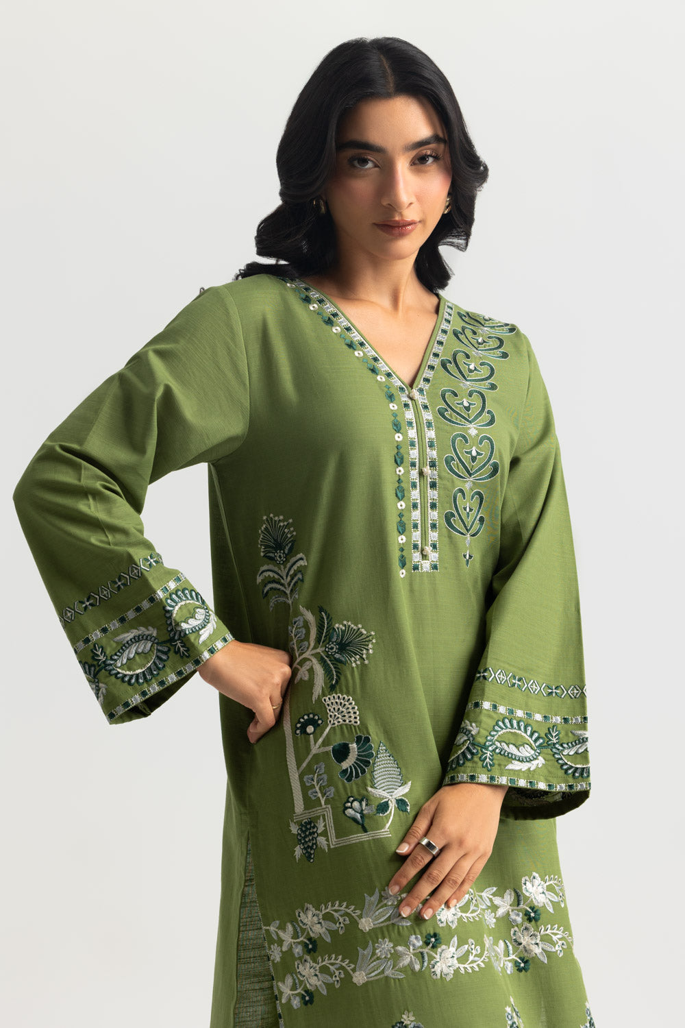 Khaddar Embroidered Co-Ord Set