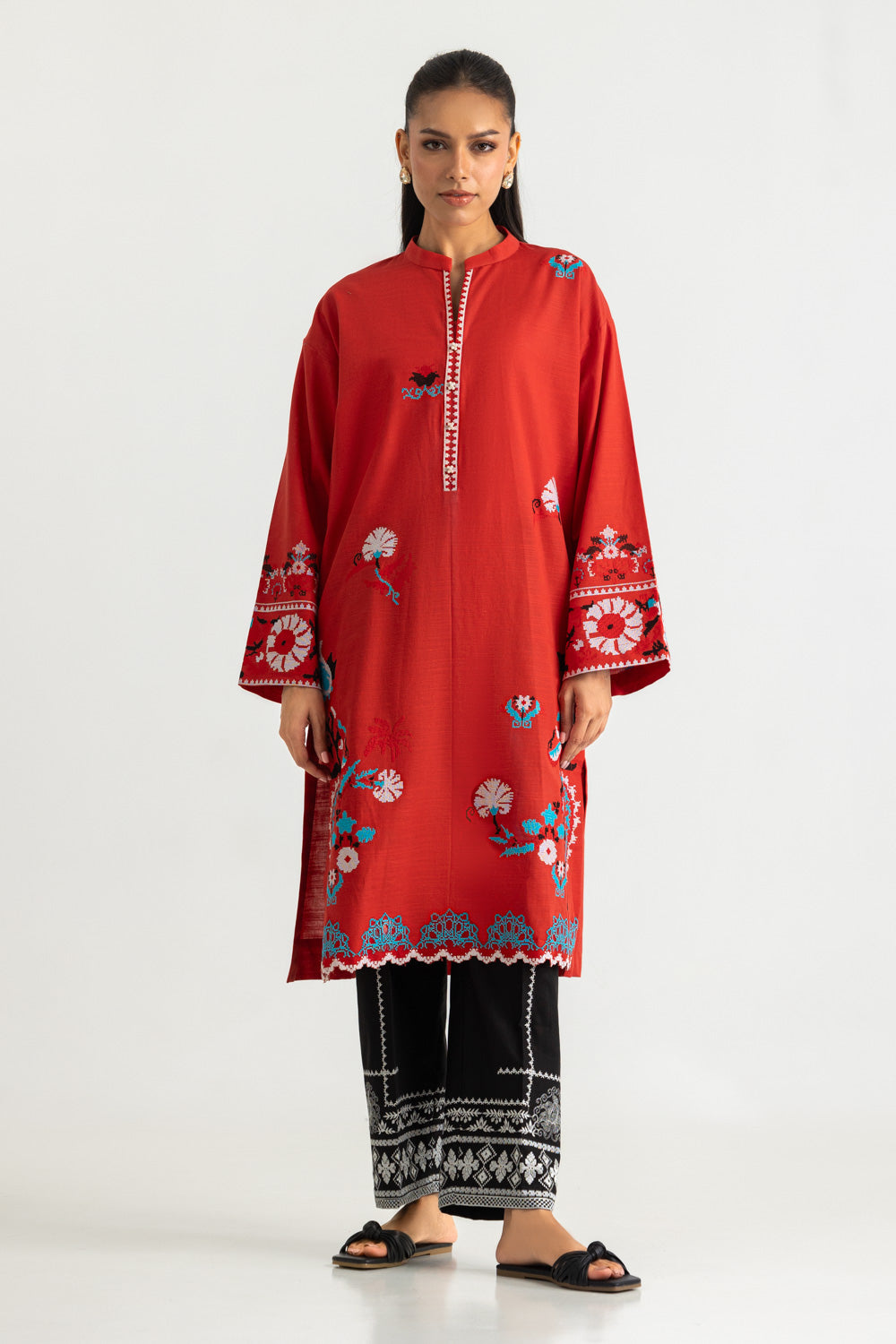 Khaddar Embroidered Co-Ord Set