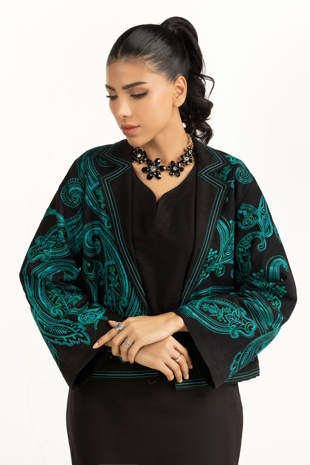 Khaddar Embroidered Waistcoat