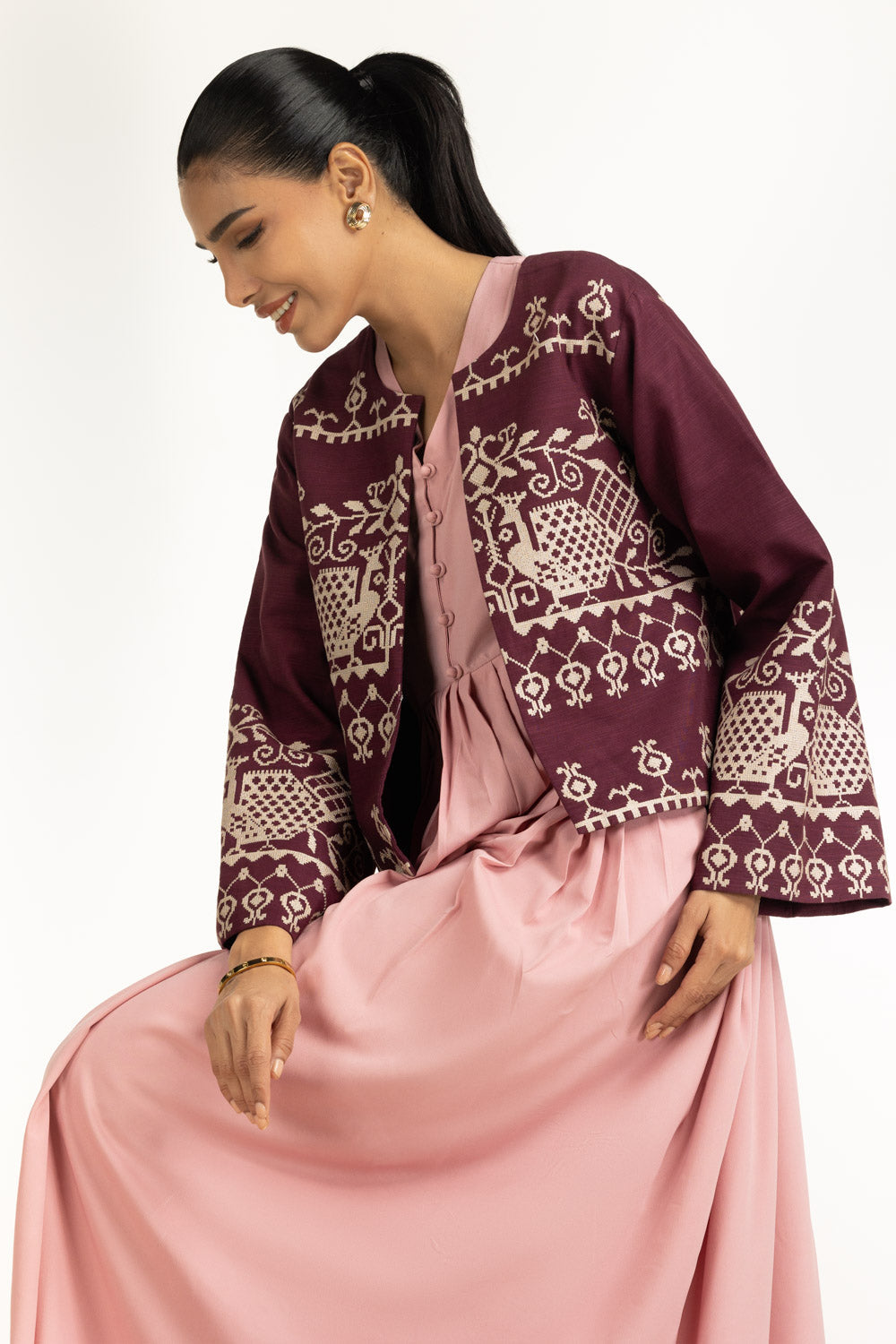 Khaddar Embroidered Waistcoat