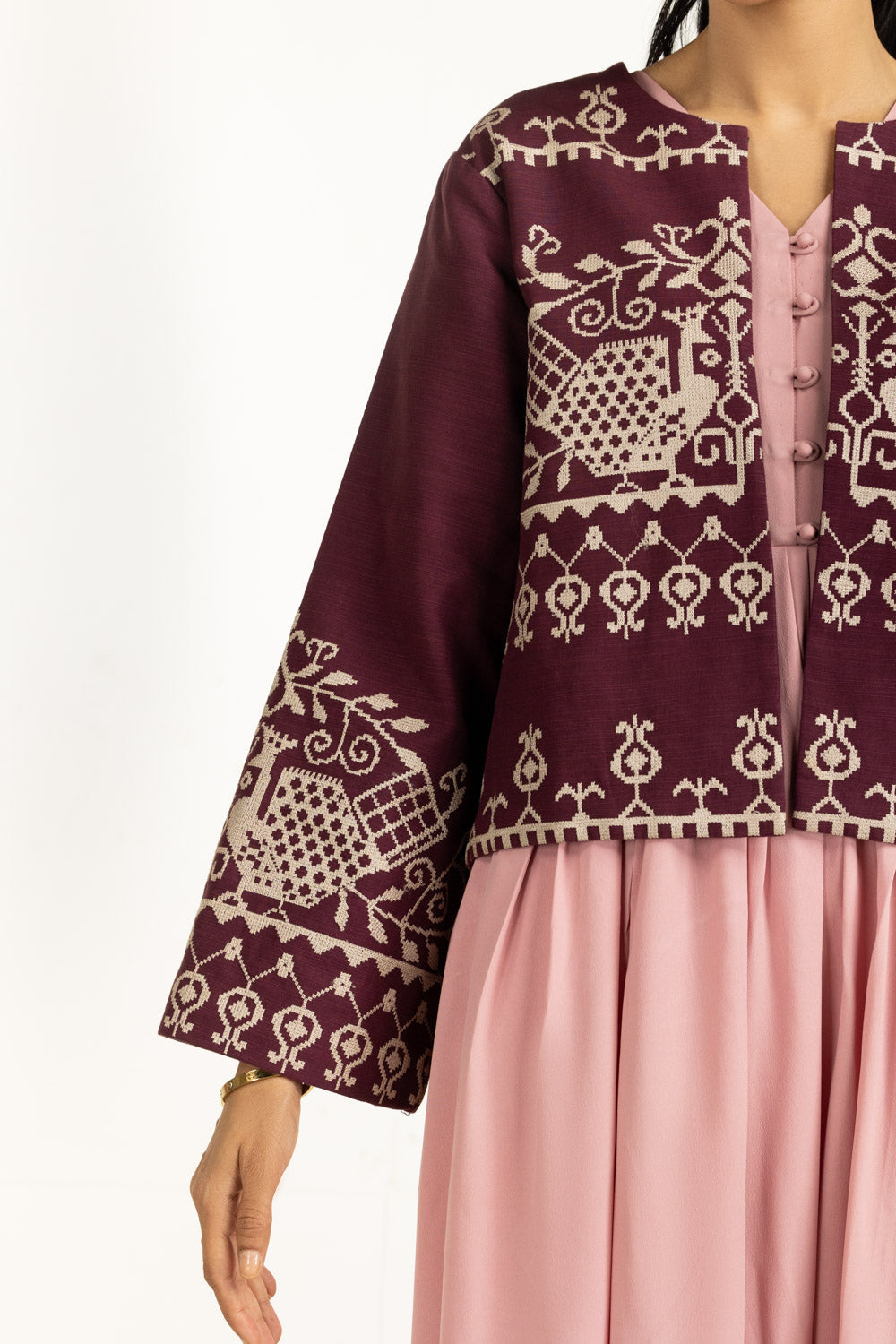 Khaddar Embroidered Waistcoat