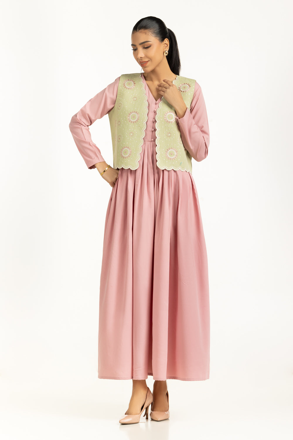 Khaddar Embroidered Waistcoat