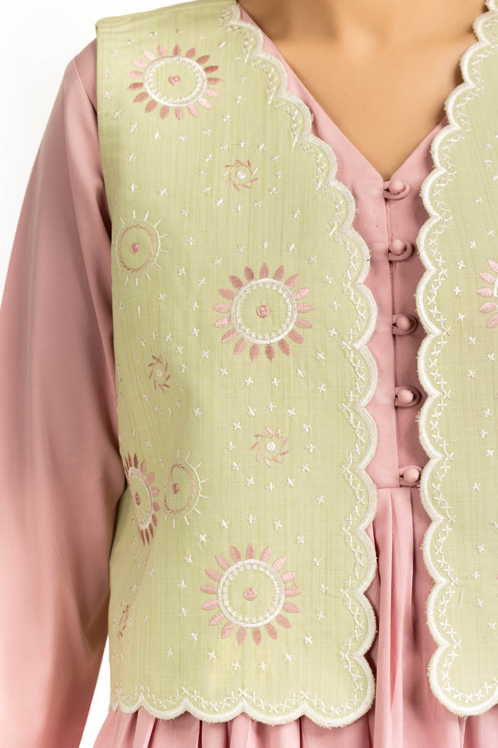 Khaddar Embroidered Waistcoat