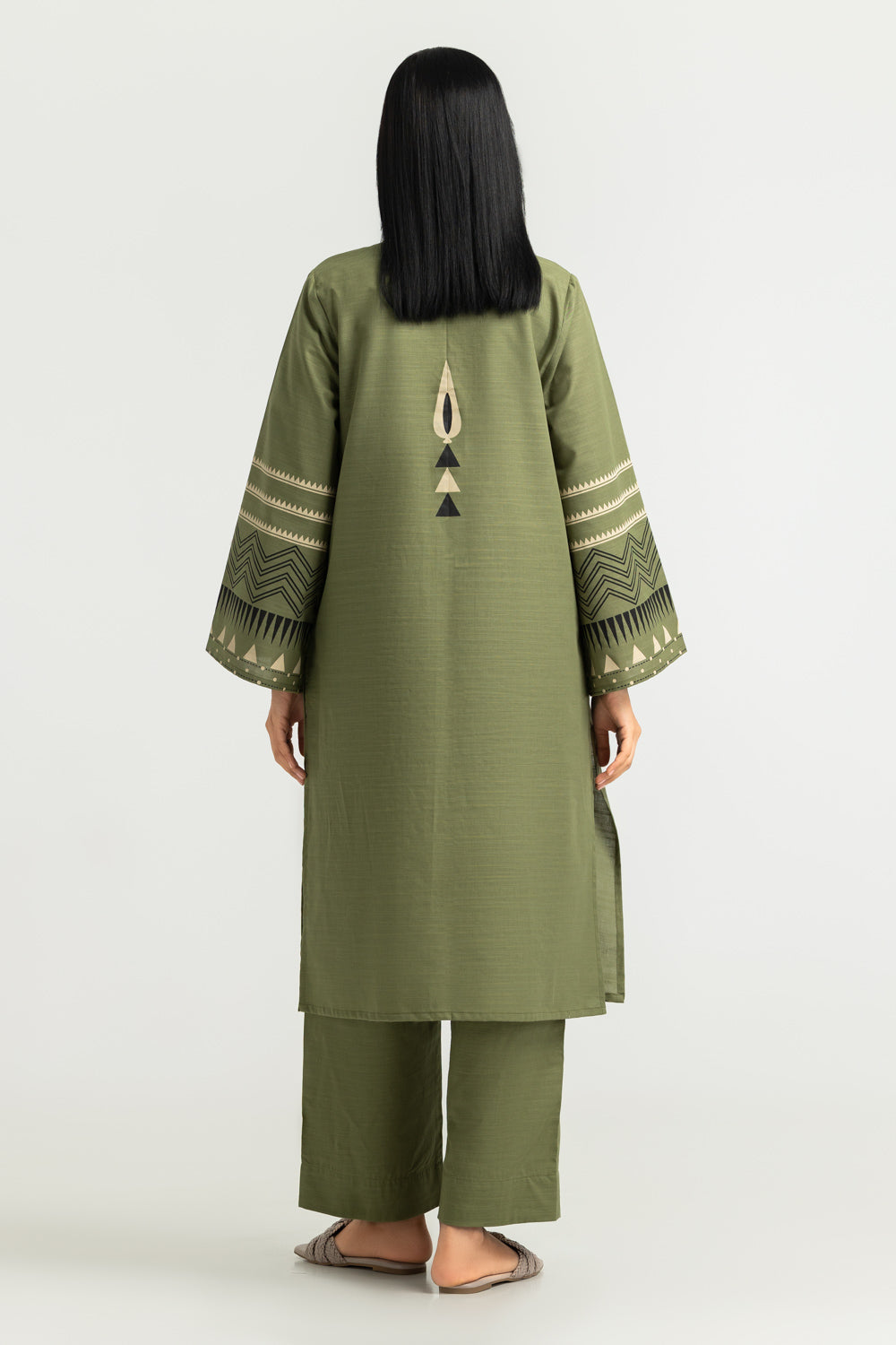 Khaddar Slub Block Printed Co-Ord Set