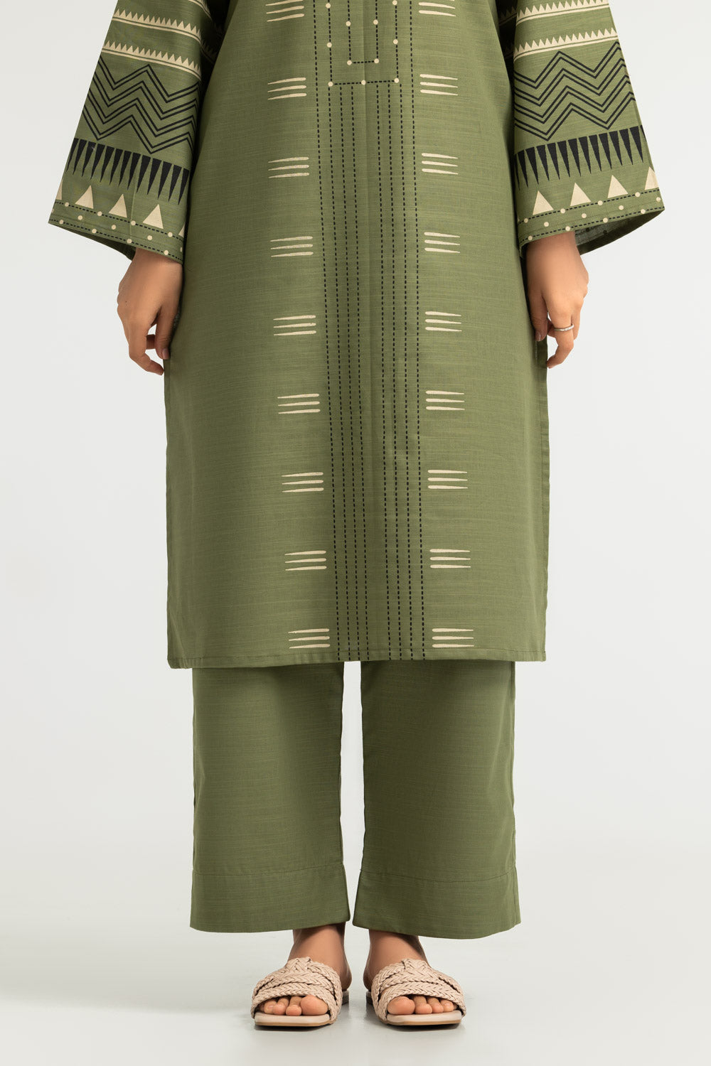 Khaddar Slub Block Printed Co-Ord Set