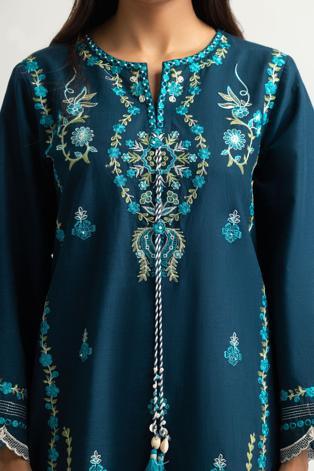Khaddar Slub Embroidered Co-Ord Set