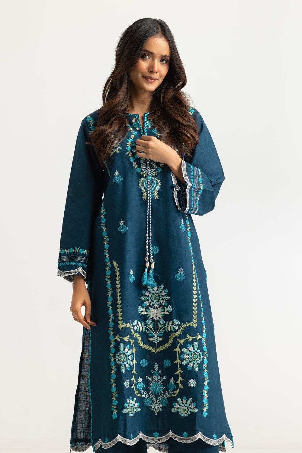 Khaddar Slub Embroidered Co-Ord Set
