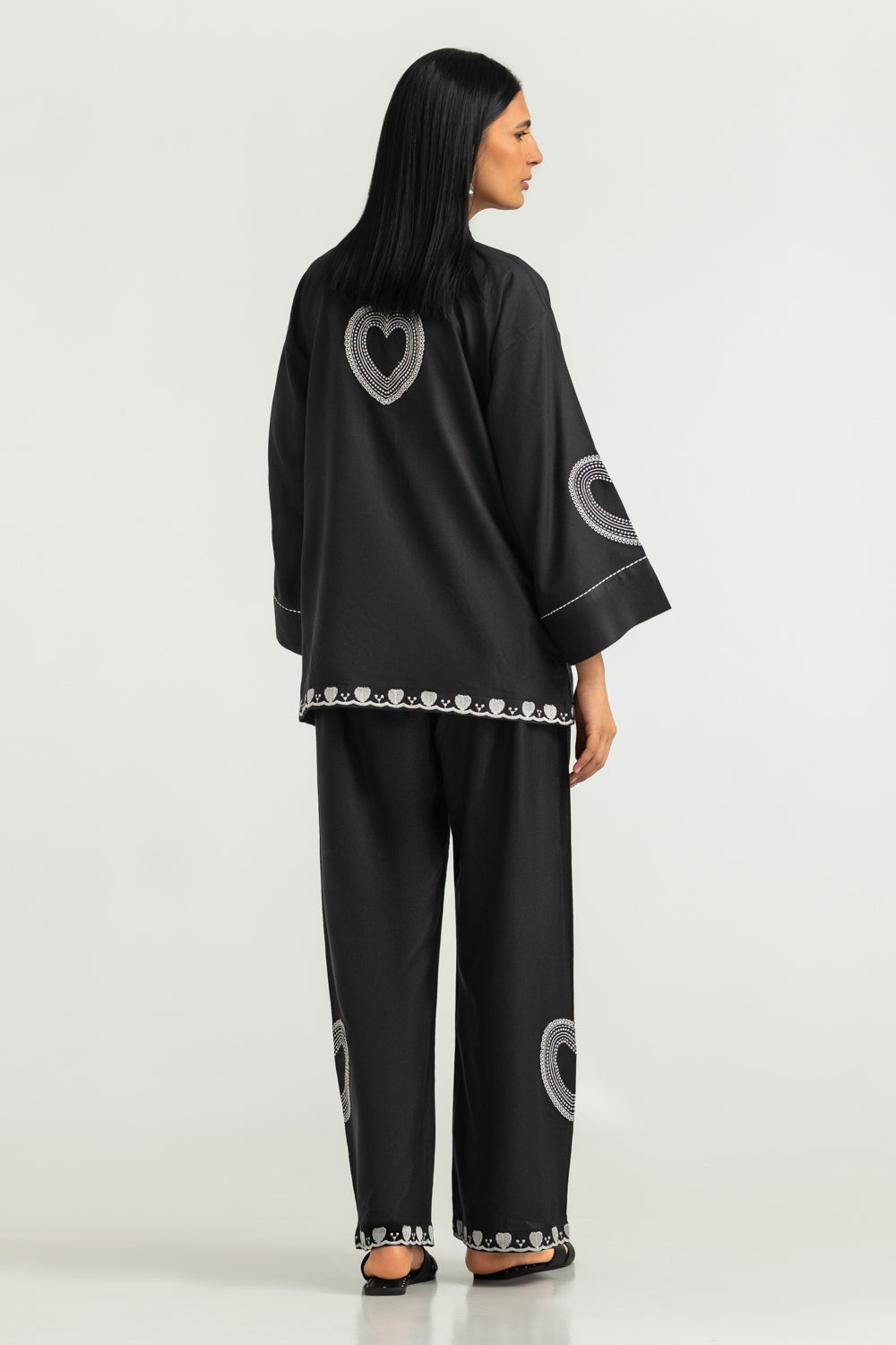 Khaddar Slub Embroidered Co-Ord Set