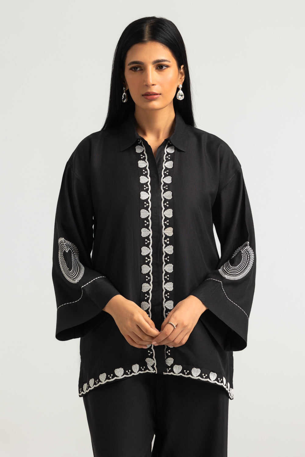 Khaddar Slub Embroidered Co-Ord Set