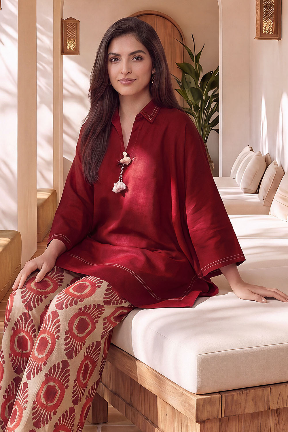 Khaddar Slub Printed Co-Ord Set - IPST-88422